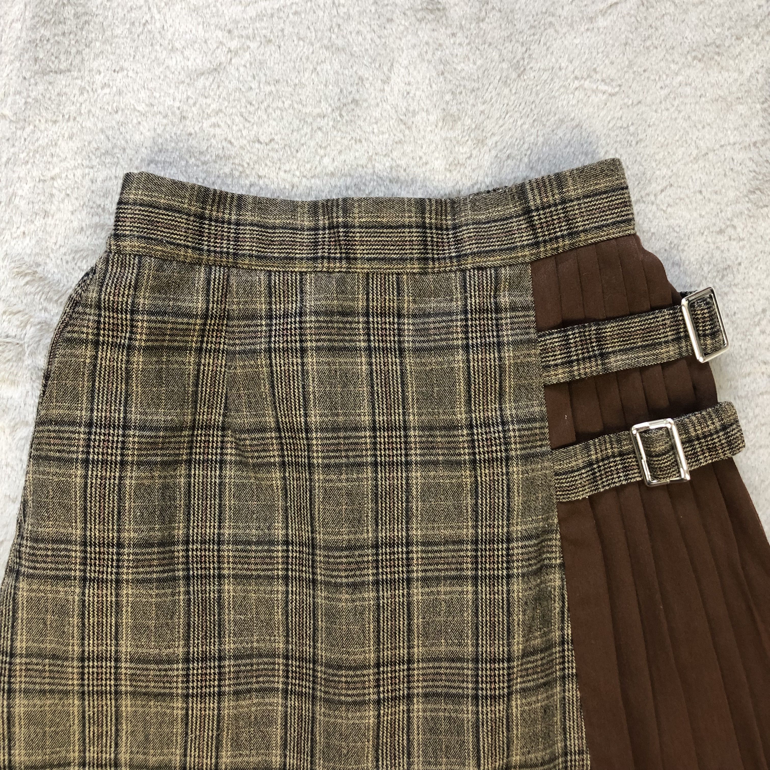 Japanese Brand LOVE TOXIC TARTAN CHECKED PLAID MINI SKIRT #6665-78 Size 27" / US 4 / IT 40 - 2 Thumbnail