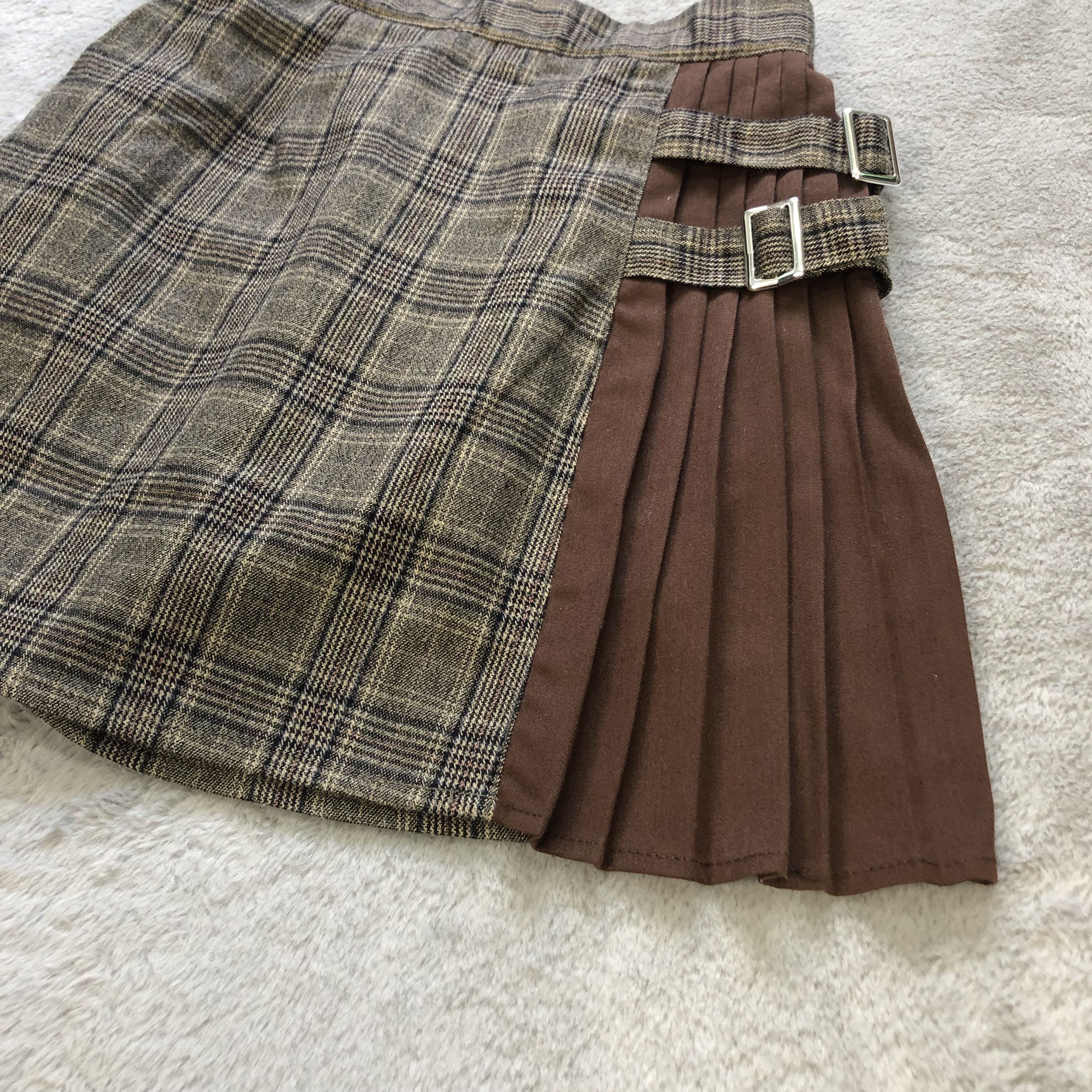 Japanese Brand LOVE TOXIC TARTAN CHECKED PLAID MINI SKIRT #6665-78 Size 27" / US 4 / IT 40 - 4 Thumbnail