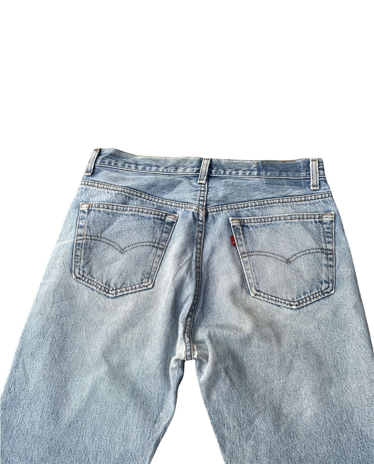 Levi's Vintage Levi’s 501 e 1991 Usa Aging Faded Distressed Denim Size US 33 - 12 Thumbnail