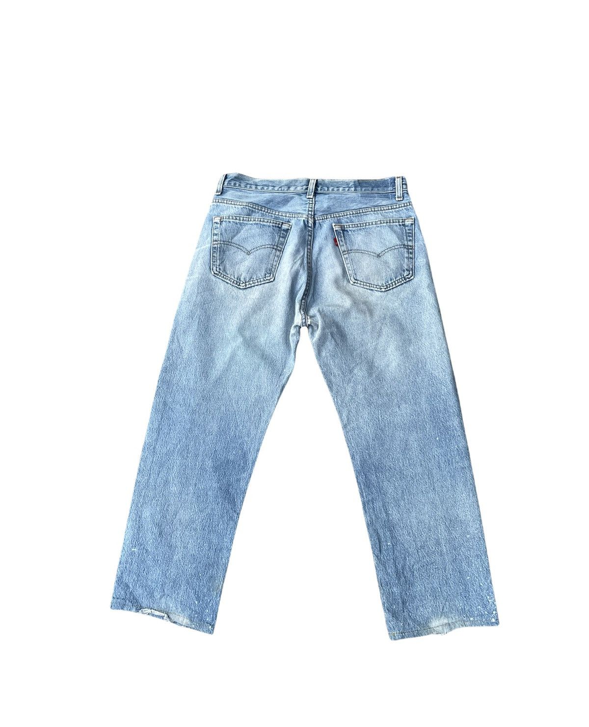 Levi's Vintage Levi’s 501 e 1991 Usa Aging Faded Distressed Denim Size US 33 - 9 Thumbnail