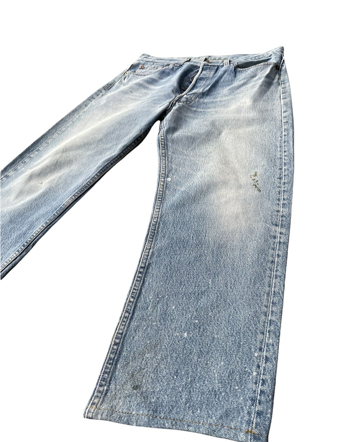 Levi's Vintage Levi’s 501 e 1991 Usa Aging Faded Distressed Denim Size US 33 - 2 Thumbnail