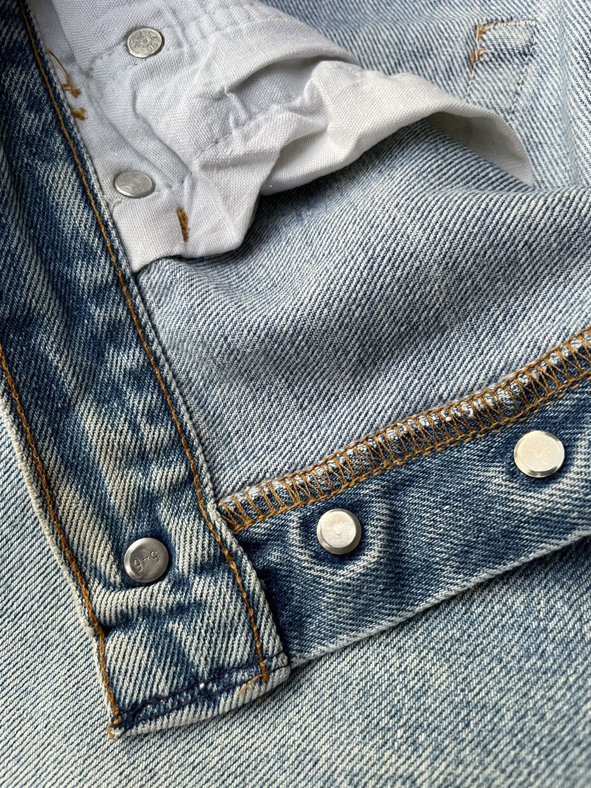 Levi's Vintage Levi’s 501 e 1991 Usa Aging Faded Distressed Denim Size US 33 - 18 Thumbnail
