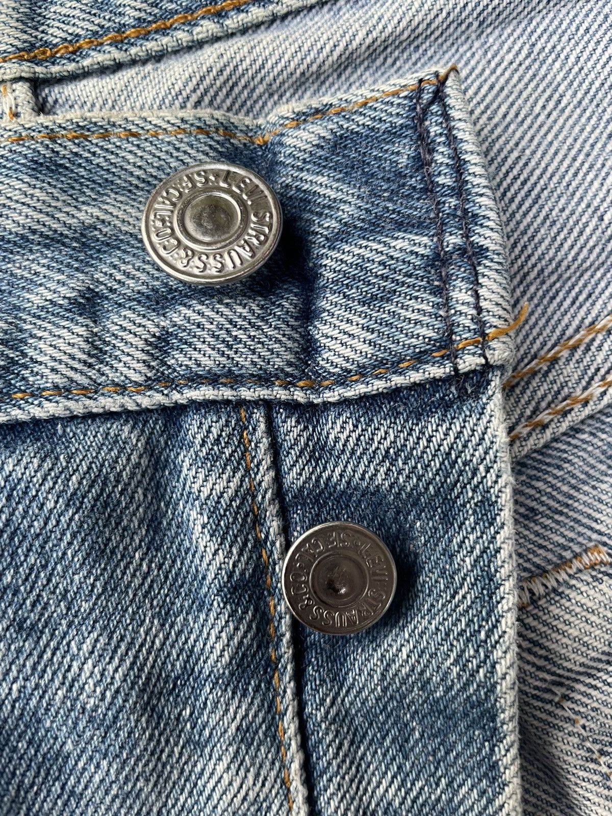 Levi's Vintage Levi’s 501 e 1991 Usa Aging Faded Distressed Denim Size US 33 - 20 Thumbnail