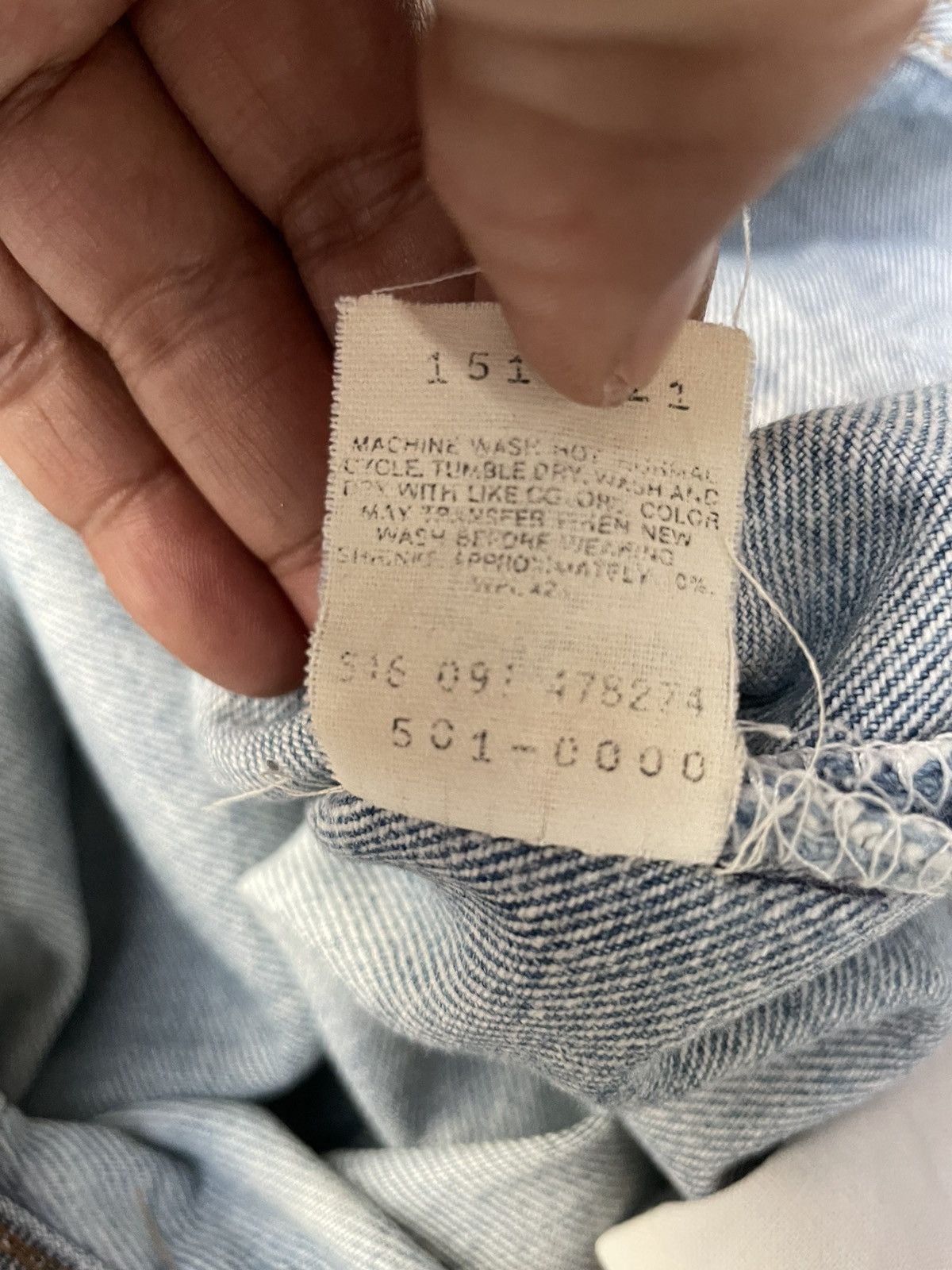 Levi's Vintage Levi’s 501 e 1991 Usa Aging Faded Distressed Denim Size US 33 - 16 Thumbnail