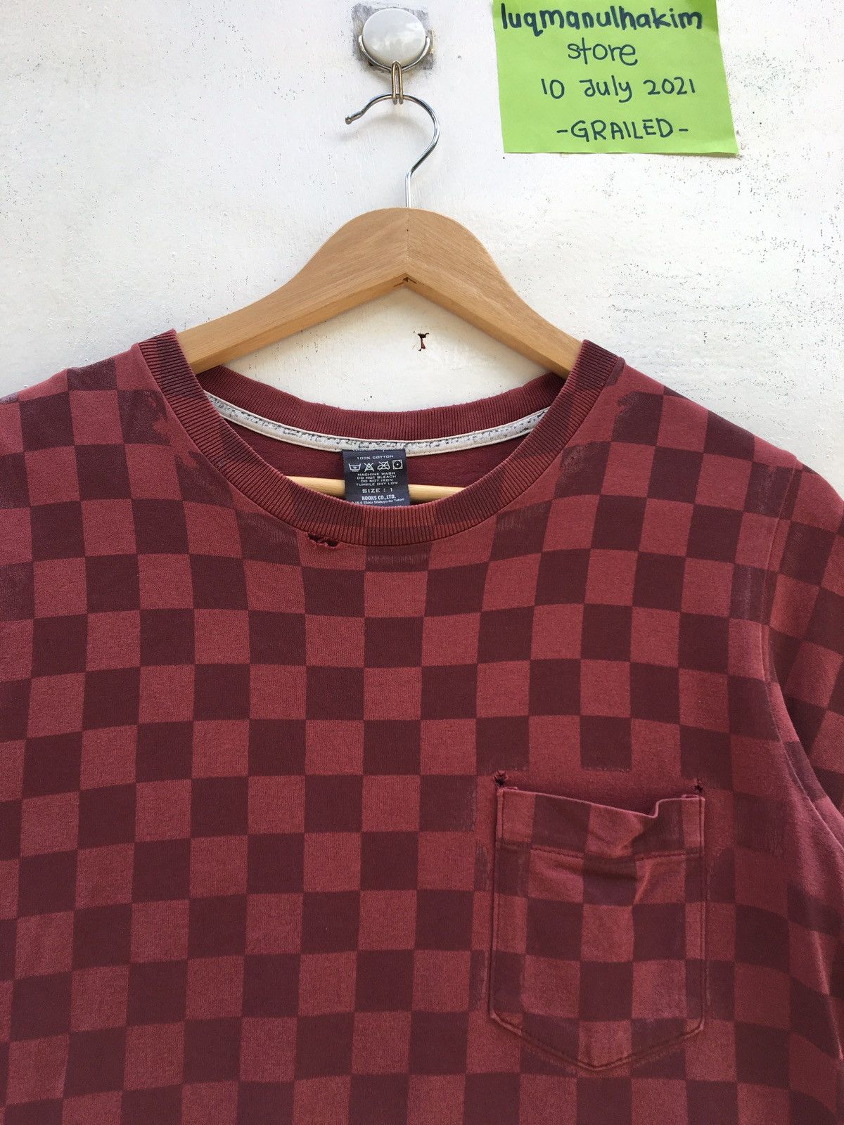 Number (N)ine Rare Number (N)ine Checkered Distressed T-Shirt Size US S / EU 44-46 / 1 - 7 Thumbnail