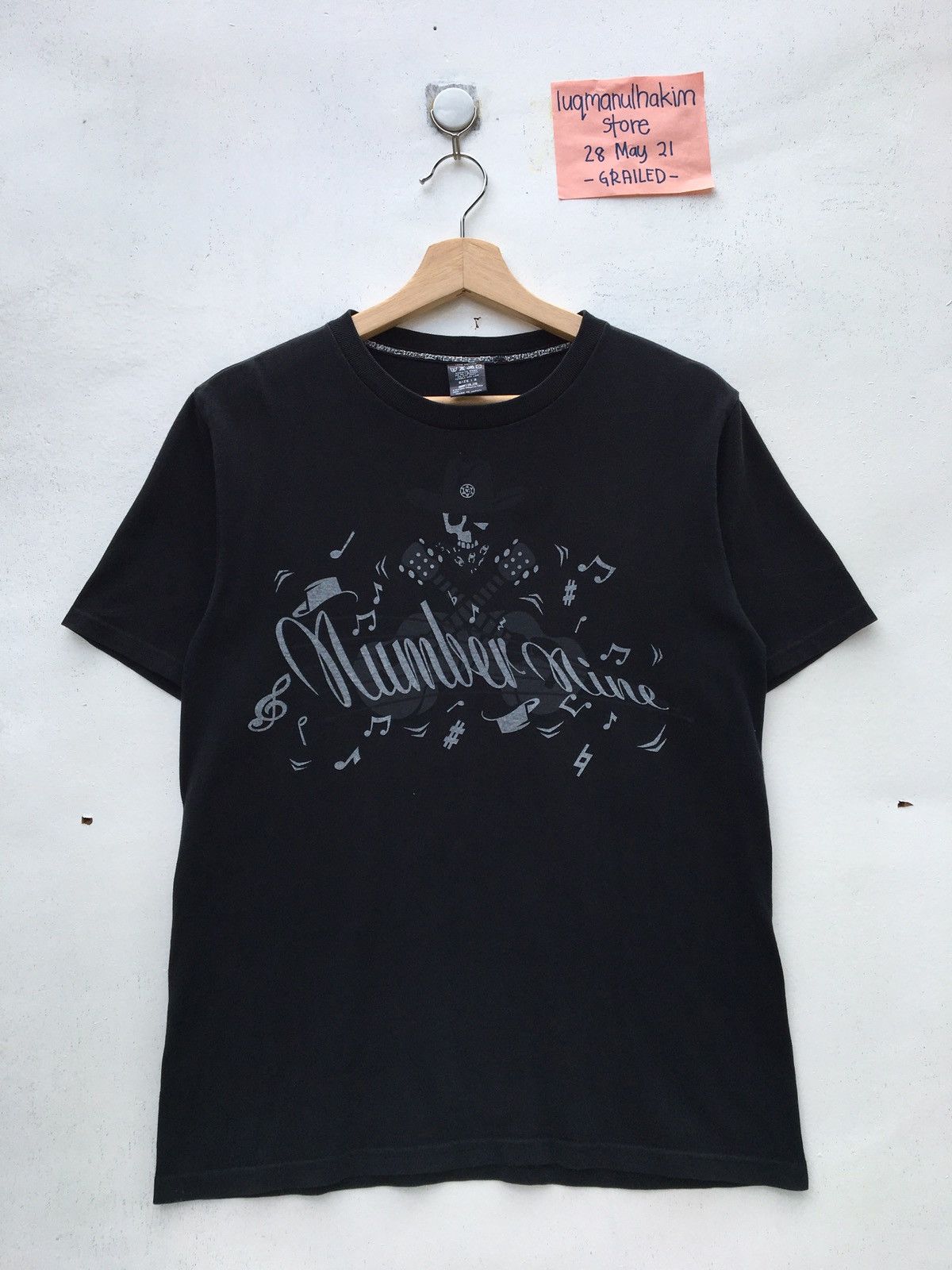 Pre-owned Number N Ine Number (n)ine Black Spellout Tshirt