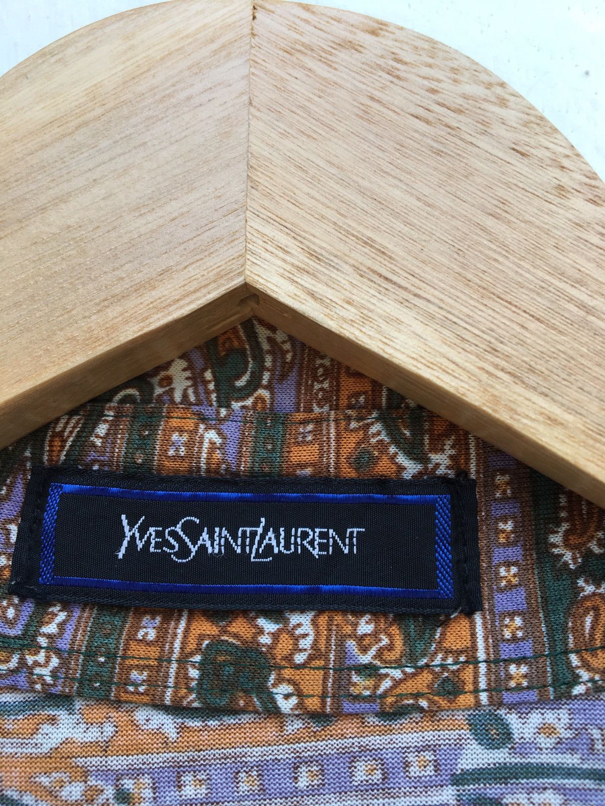 Yves Saint Laurent Vtg 90s Yves Saint Laurent Paisley Unique Design Longsleeve Size US L / EU 52-54 / 3 - 7 Thumbnail