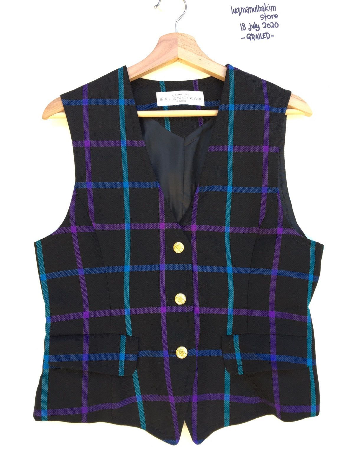 Balenciaga Vintage Rare Balenciaga Paris Vest Size US M / EU 48-50 / 2 - 2 Thumbnail