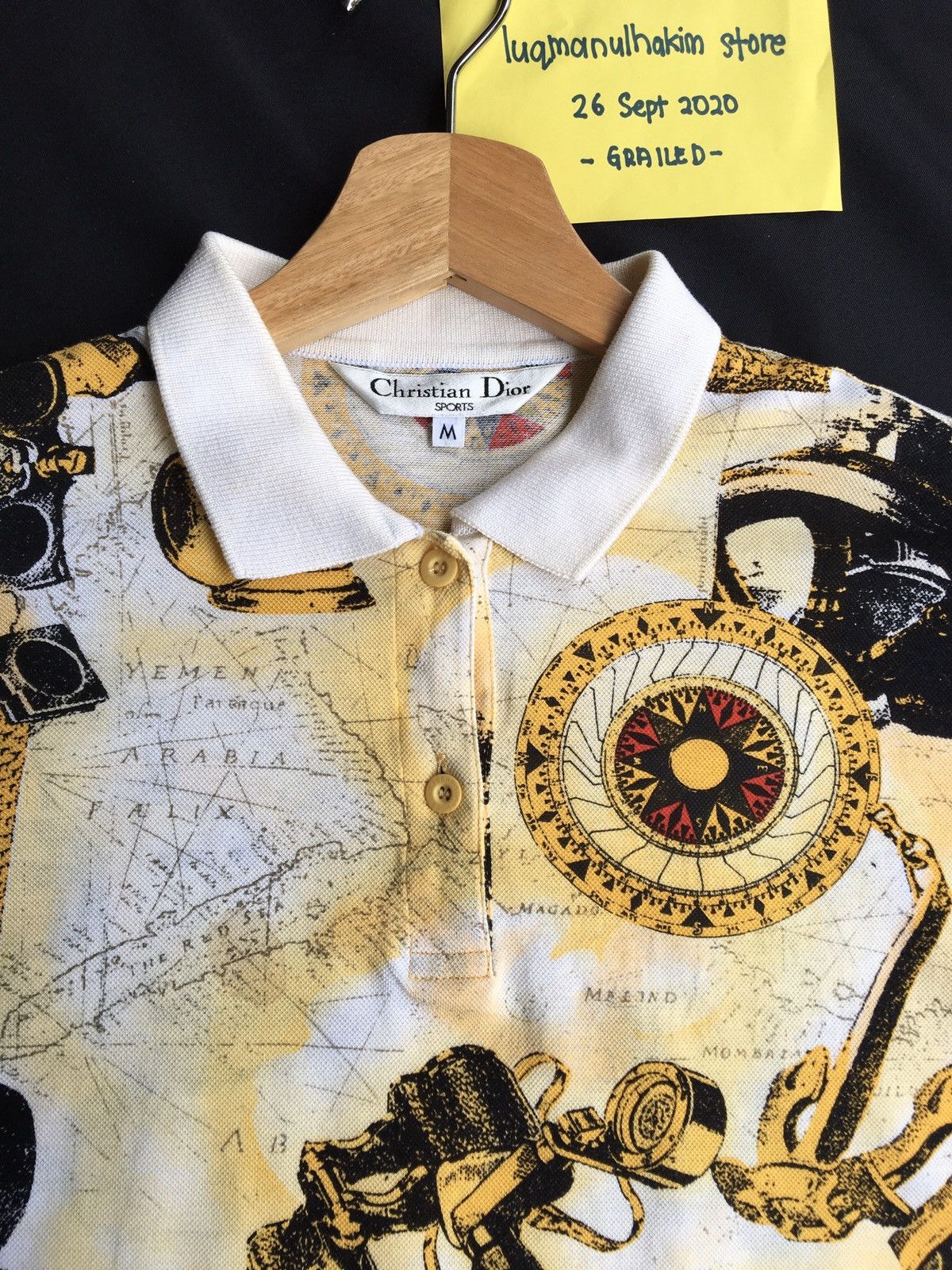 Christian Dior Monsieur Vintage Christian Dior Sport Full Print Spellout Polos Size US M / EU 48-50 / 2 - 10 Thumbnail