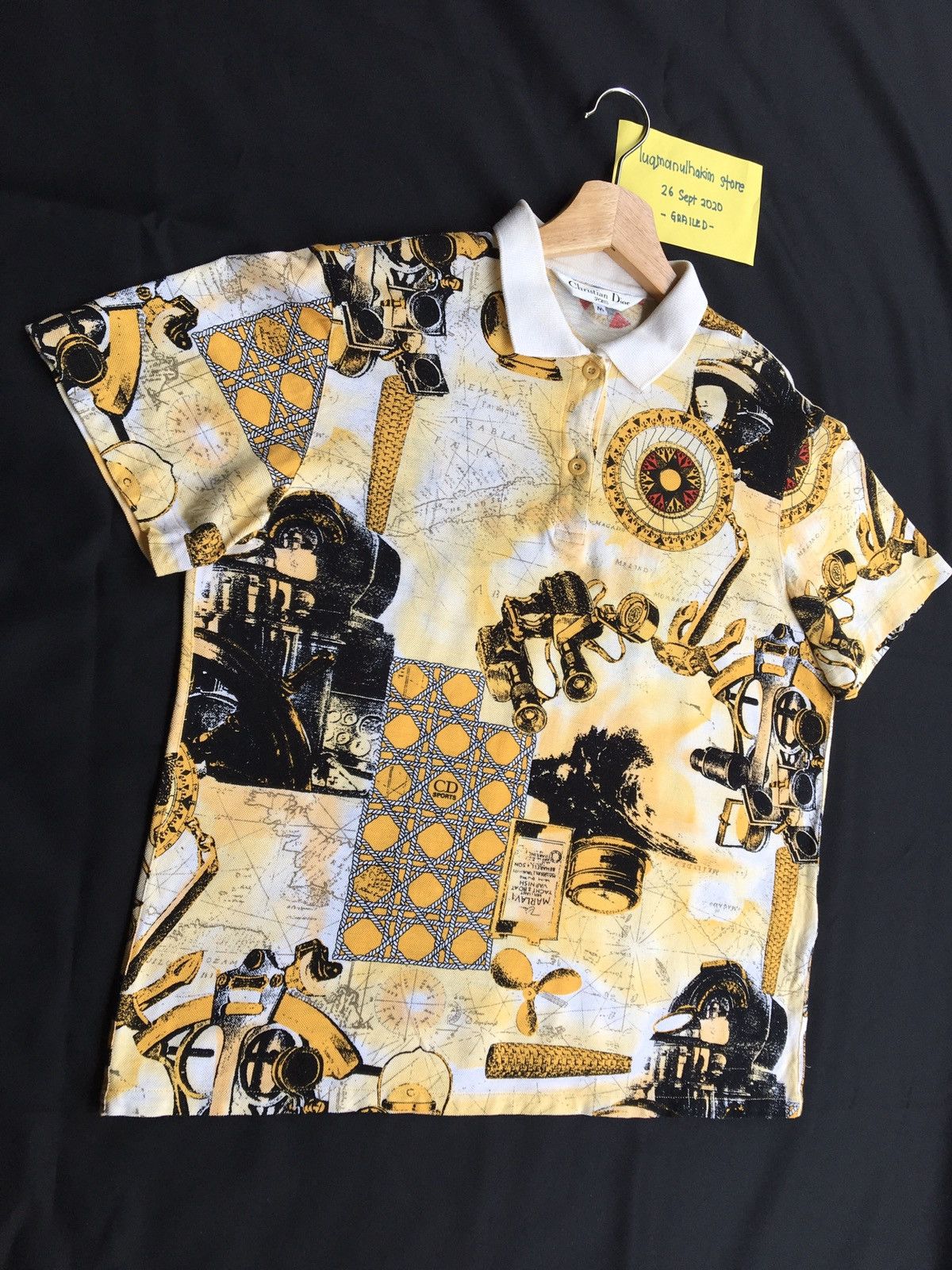 Christian Dior Monsieur Vintage Christian Dior Sport Full Print Spellout Polos Size US M / EU 48-50 / 2 - 3 Thumbnail