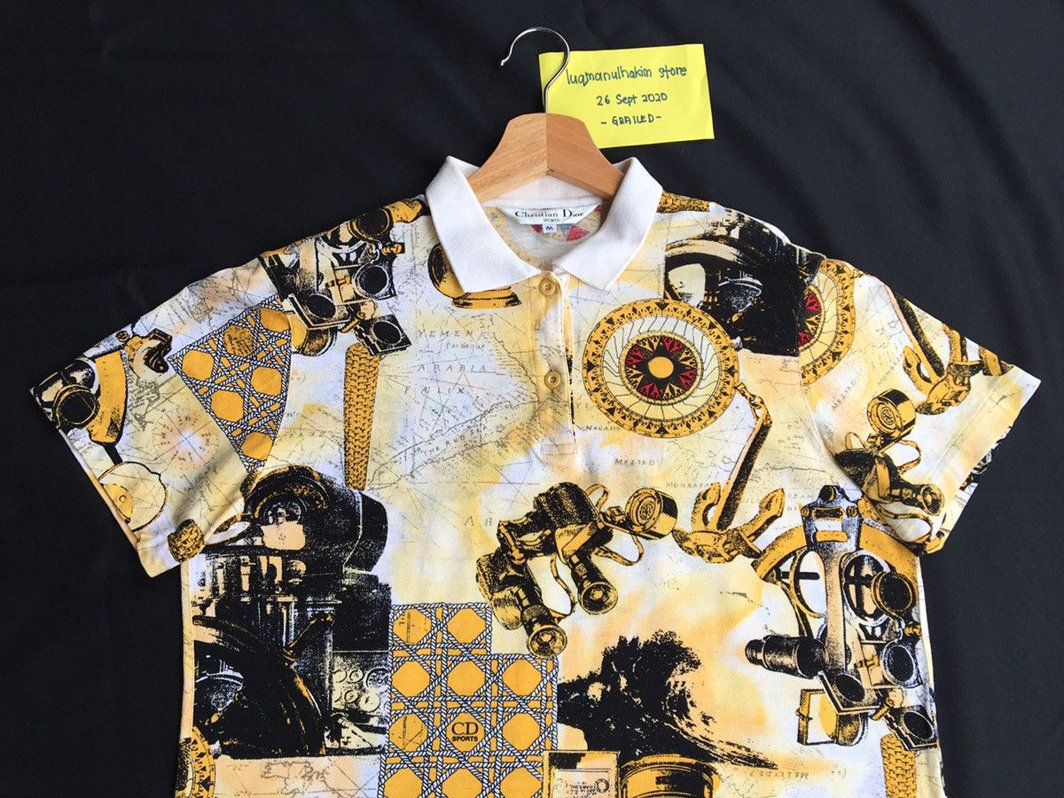 Christian Dior Monsieur Vintage Christian Dior Sport Full Print Spellout Polos Size US M / EU 48-50 / 2 - 1 Thumbnail