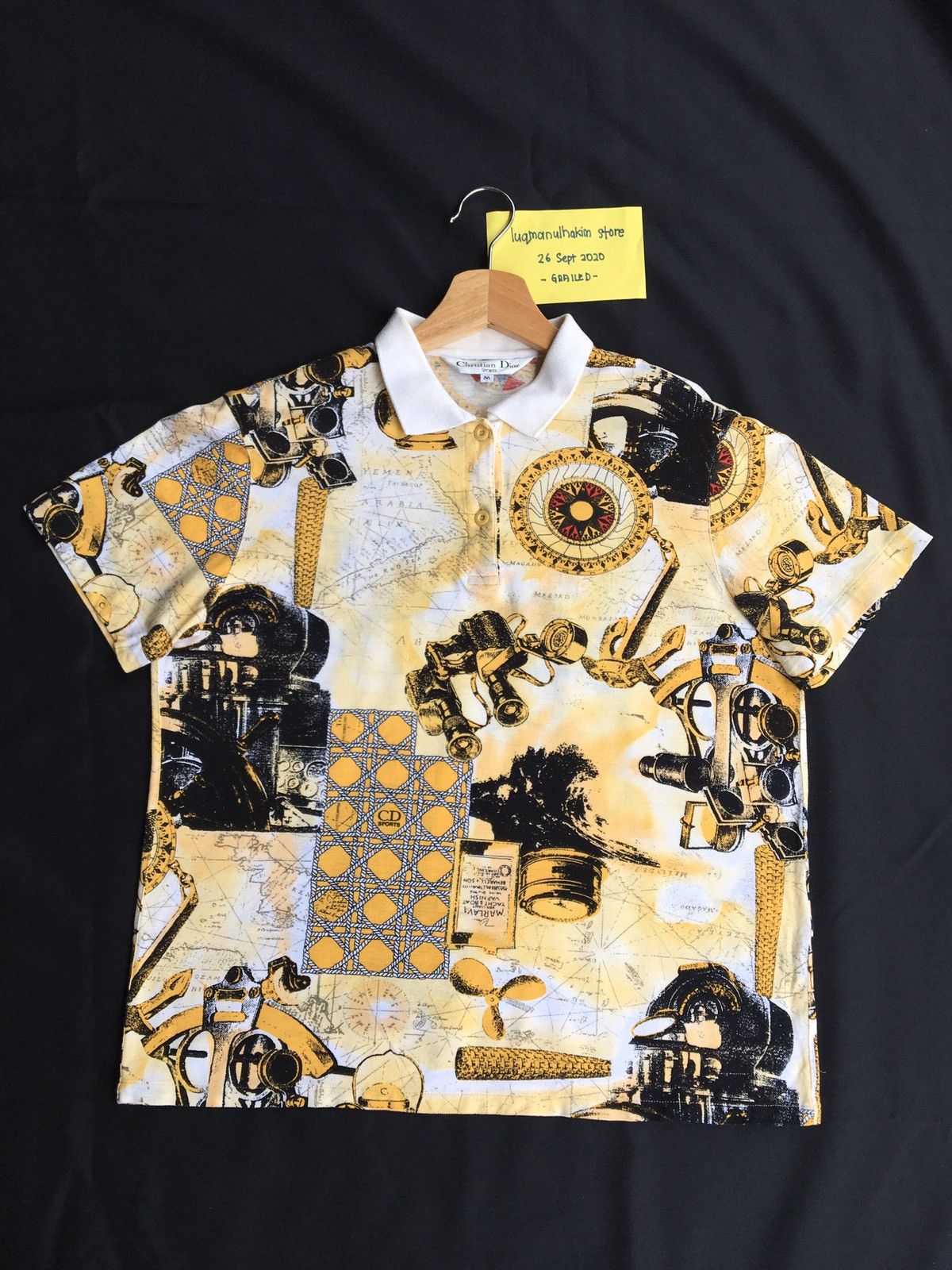 Christian Dior Monsieur Vintage Christian Dior Sport Full Print Spellout Polos Size US M / EU 48-50 / 2 - 2 Thumbnail