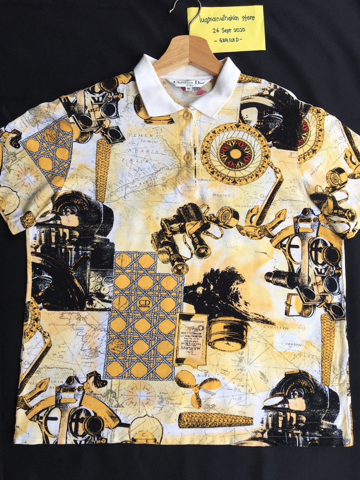 Christian Dior Monsieur Vintage Christian Dior Sport Full Print Spellout Polos Size US M / EU 48-50 / 2 - 5 Thumbnail