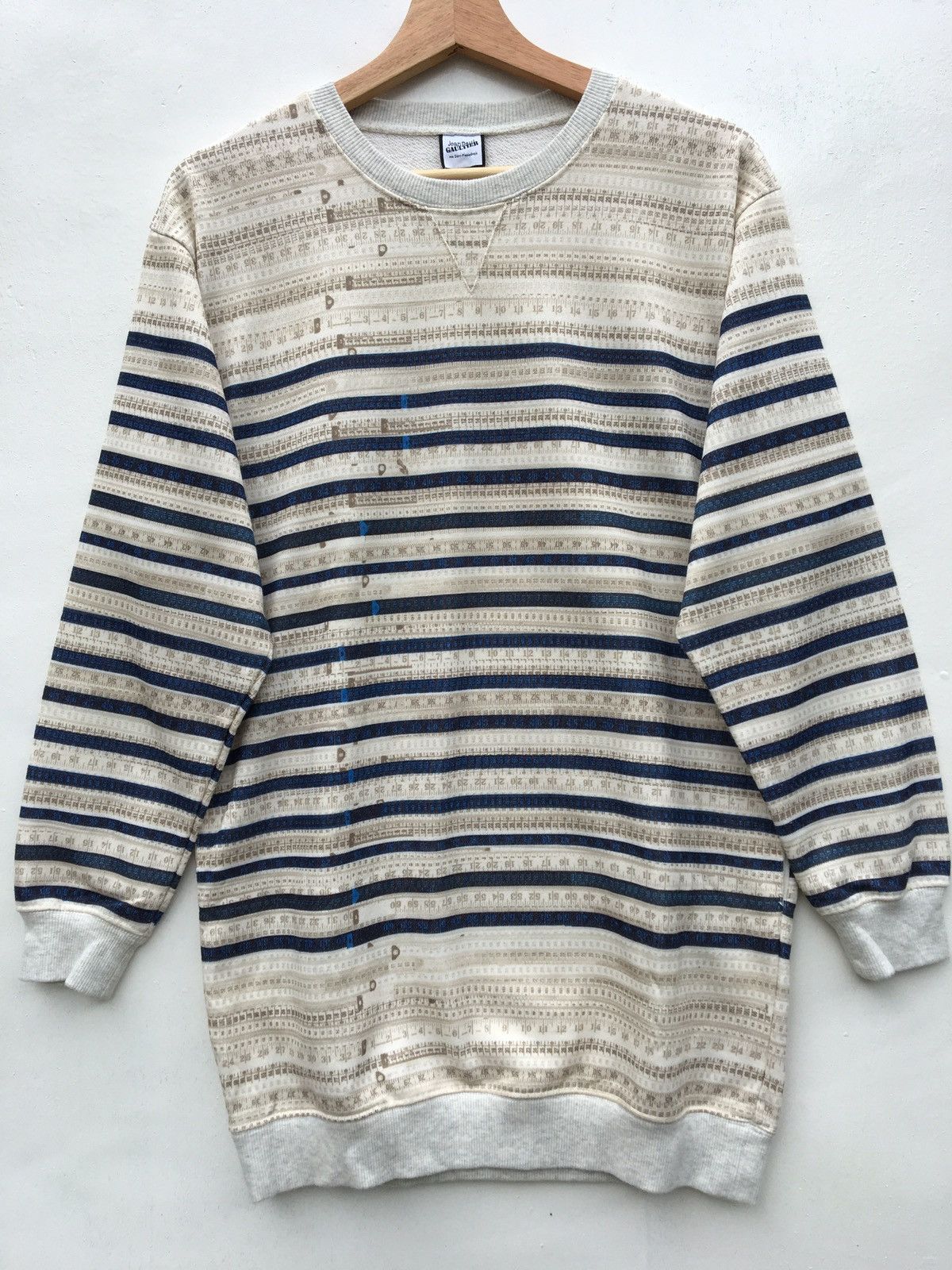 Jean Paul Gaultier Rare JPG Scale Anarchy Chaos Long Jumper Sweatshirt Size US L / EU 52-54 / 3 - 4 Thumbnail