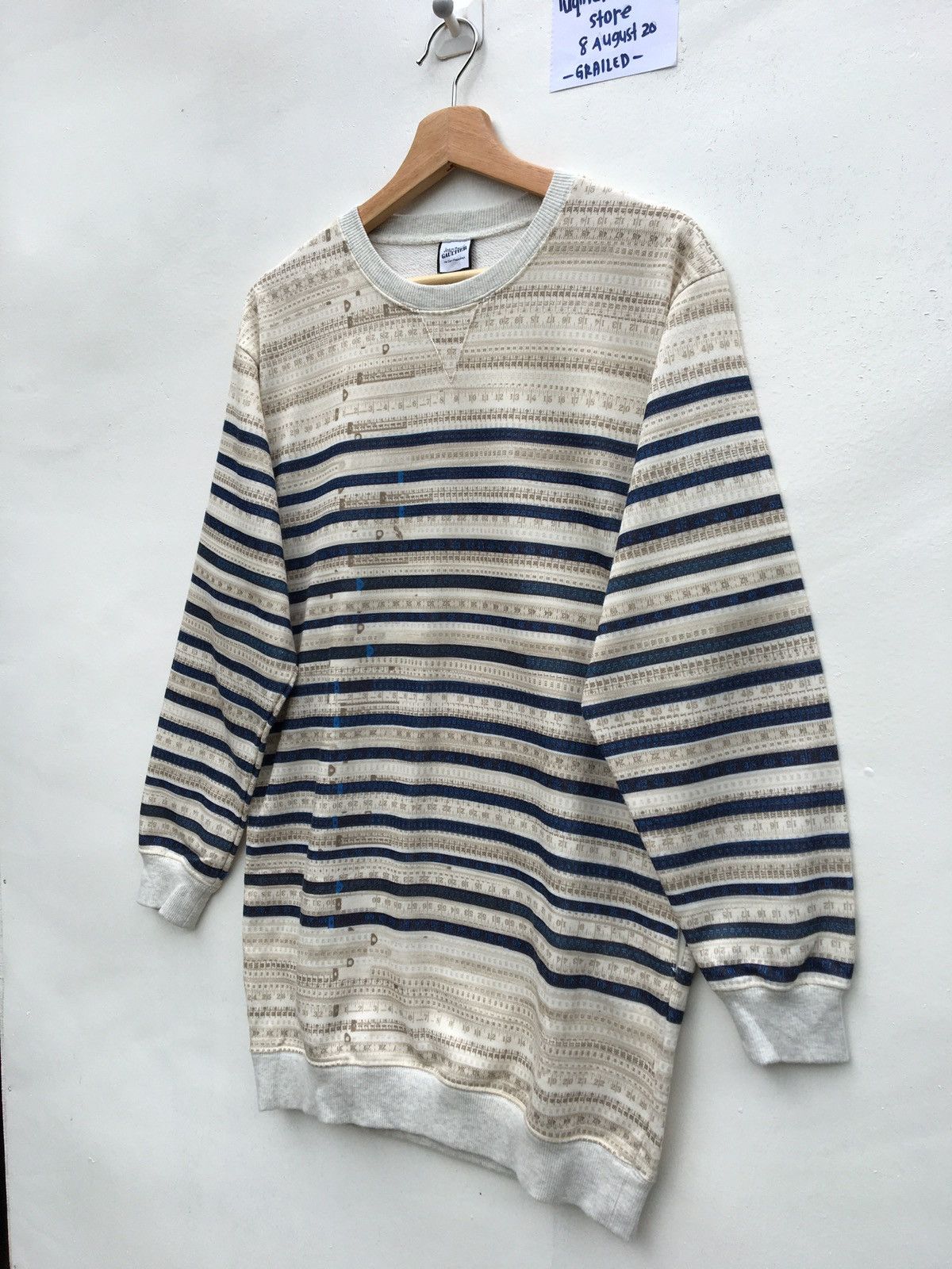 Jean Paul Gaultier Rare JPG Scale Anarchy Chaos Long Jumper Sweatshirt Size US L / EU 52-54 / 3 - 3 Thumbnail