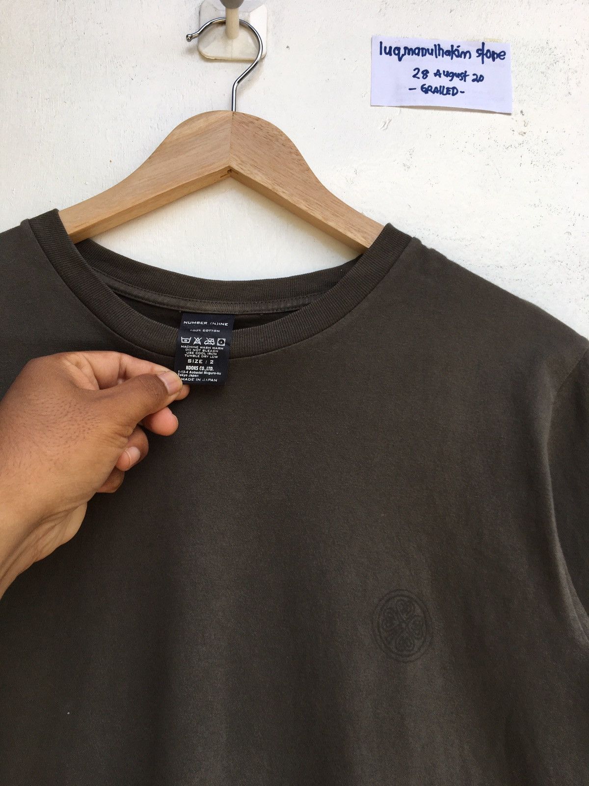 Number (N)ine Rare Number Nine Plain & Back Printed Tee Size US S / EU 44-46 / 1 - 13 Thumbnail