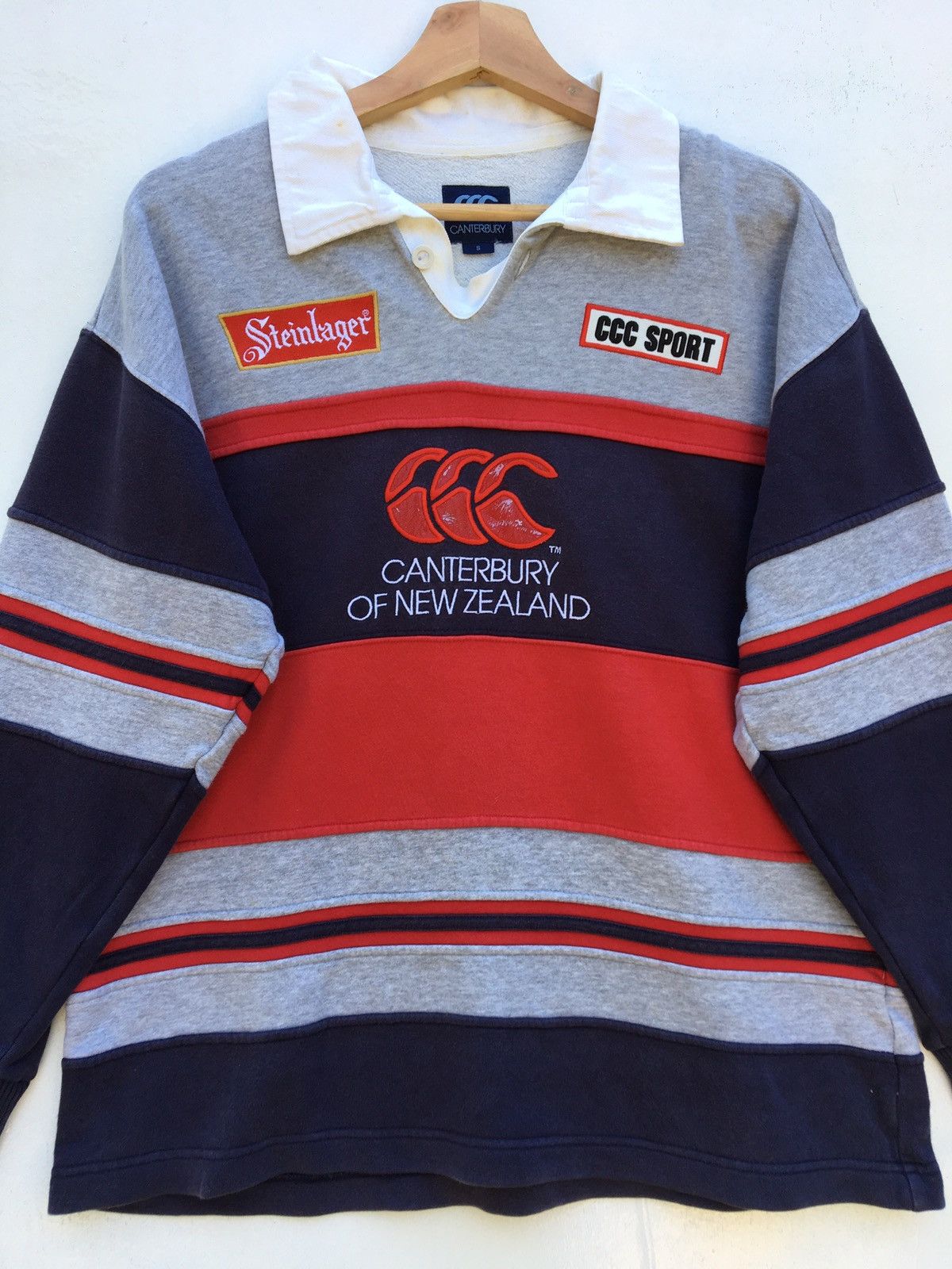 Canterbury of New Zealand CANTERBURY of NEW ZEALAND Steinlager All Blacks Polo Rugby Size US L / EU 52-54 / 3 - 7 Thumbnail