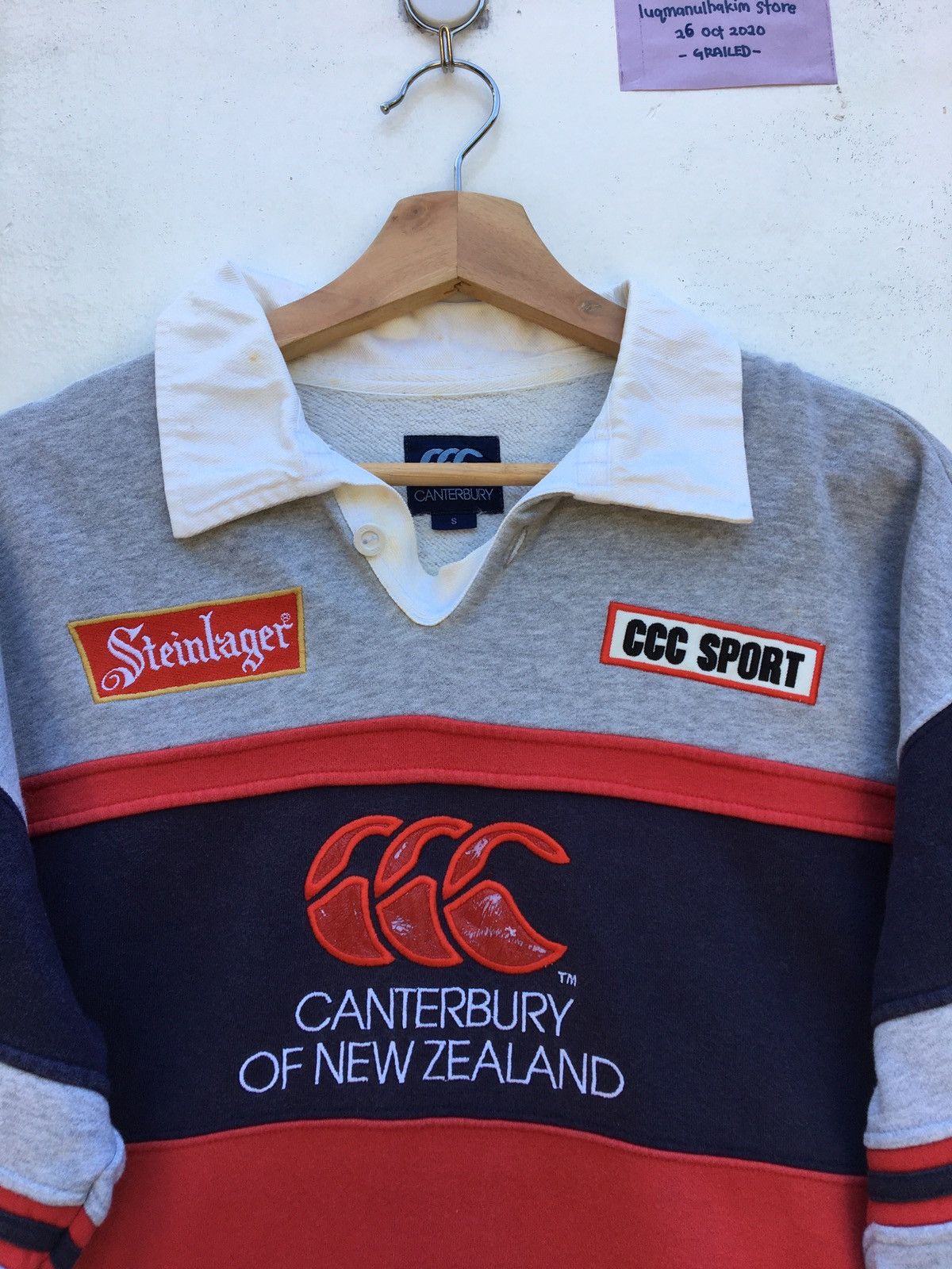 Canterbury of New Zealand CANTERBURY of NEW ZEALAND Steinlager All Blacks Polo Rugby Size US L / EU 52-54 / 3 - 5 Thumbnail