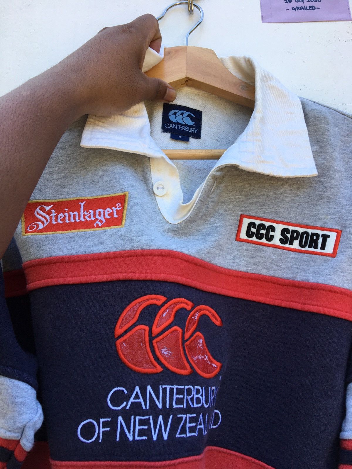 Canterbury of New Zealand CANTERBURY of NEW ZEALAND Steinlager All Blacks Polo Rugby Size US L / EU 52-54 / 3 - 8 Thumbnail