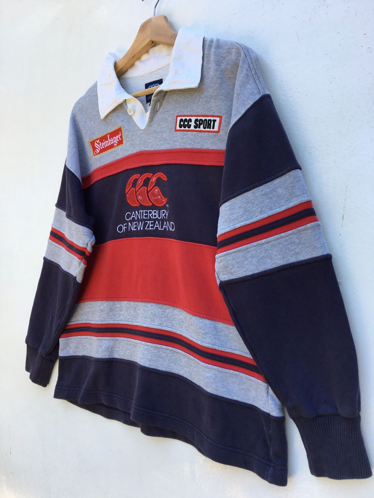 Canterbury of New Zealand CANTERBURY of NEW ZEALAND Steinlager All Blacks Polo Rugby Size US L / EU 52-54 / 3 - 3 Thumbnail