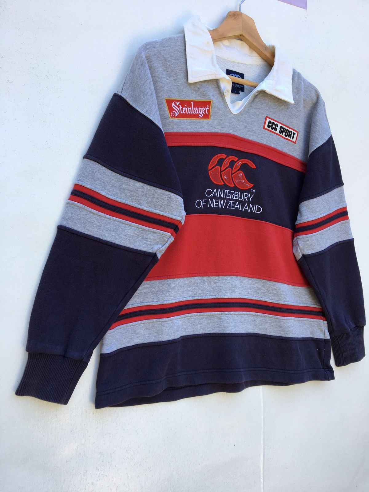 Canterbury of New Zealand CANTERBURY of NEW ZEALAND Steinlager All Blacks Polo Rugby Size US L / EU 52-54 / 3 - 2 Thumbnail