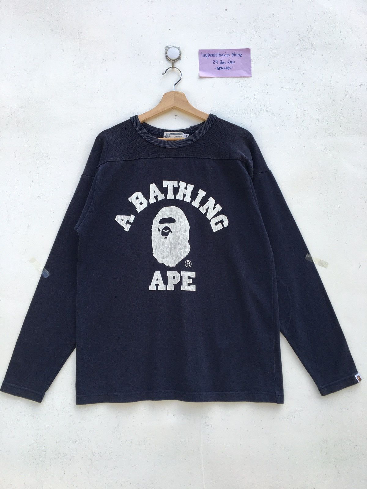 Bape College Long Sleeve Tee Size US M / EU 48-50 / 2 - 1 Thumbnail