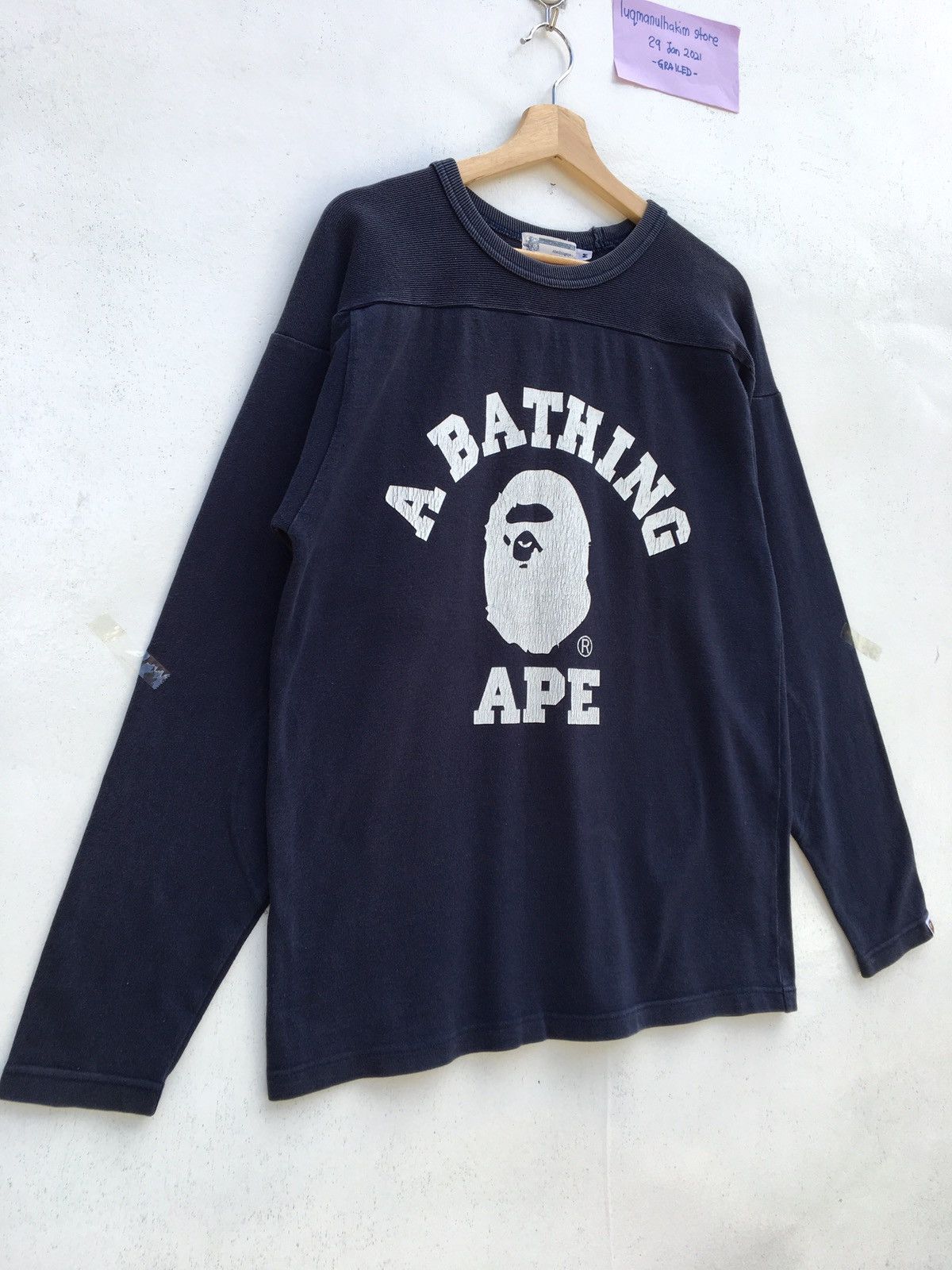 Bape College Long Sleeve Tee Size US M / EU 48-50 / 2 - 2 Thumbnail