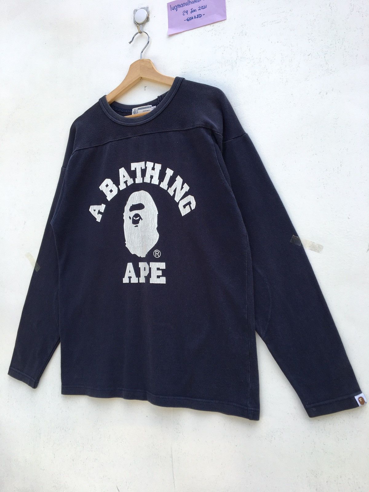 Bape College Long Sleeve Tee Size US M / EU 48-50 / 2 - 3 Thumbnail