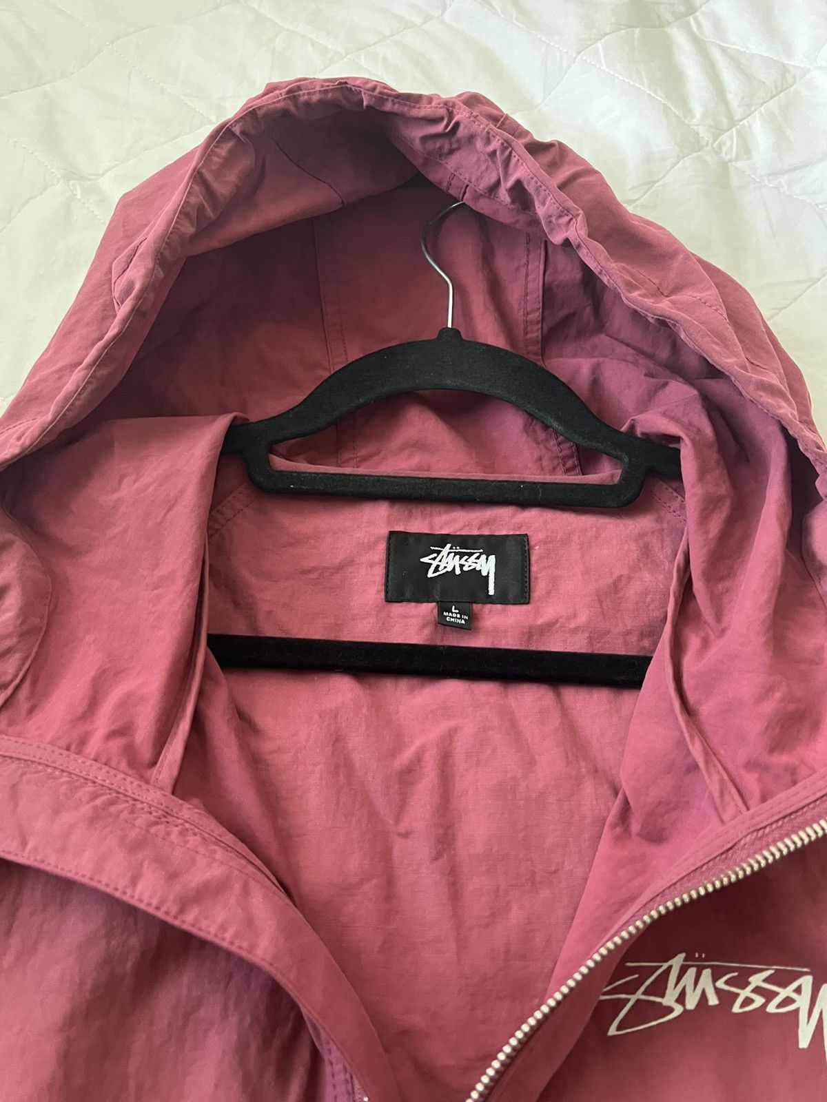 Stussy Stussy Wave Dye Beach Shell Jacket Berry- LARGE | Grailed
