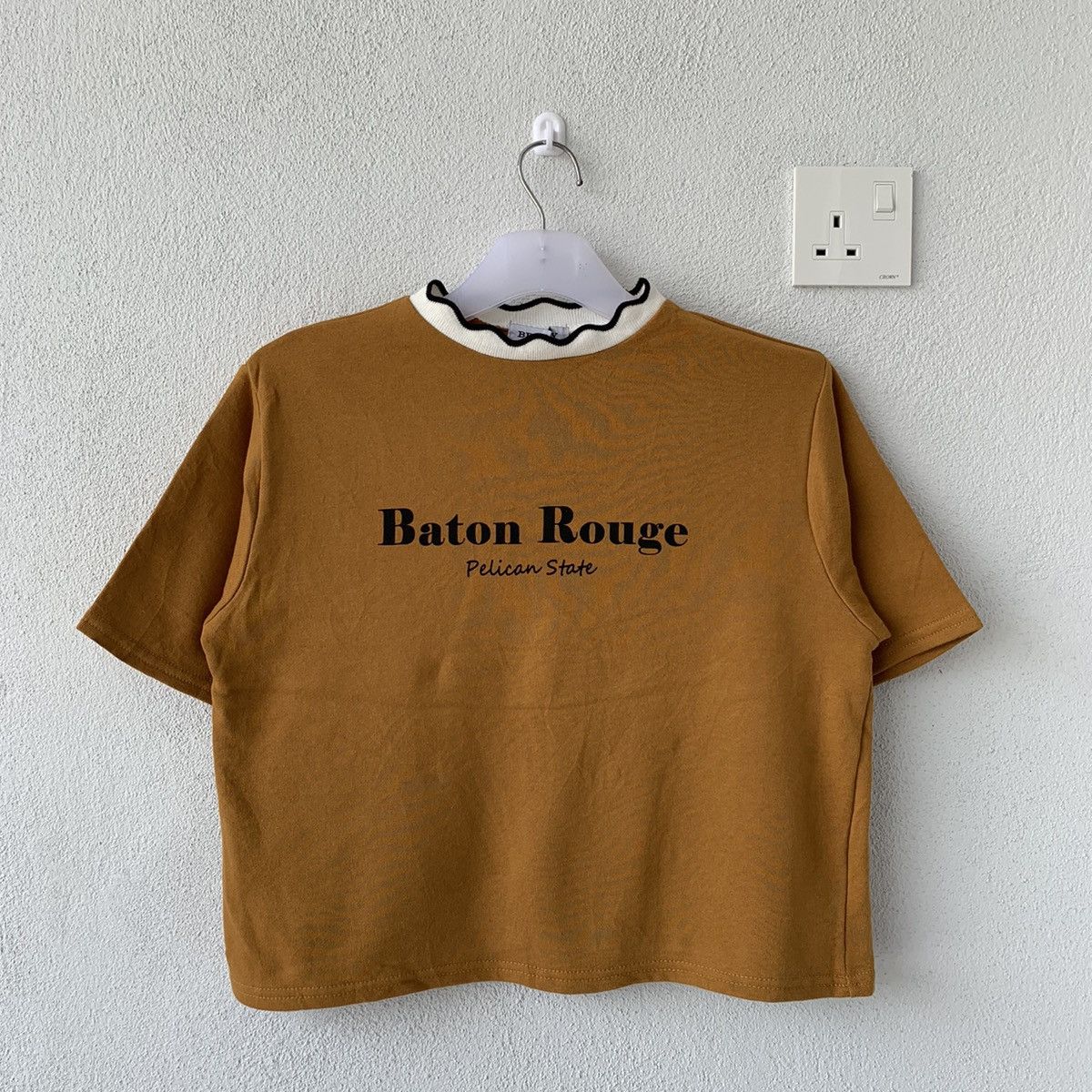 Japanese Brand BROWNY crop top shirt.. baton rouge pelican state Size M / US 6-8 / IT 42-44 - 1 Thumbnail