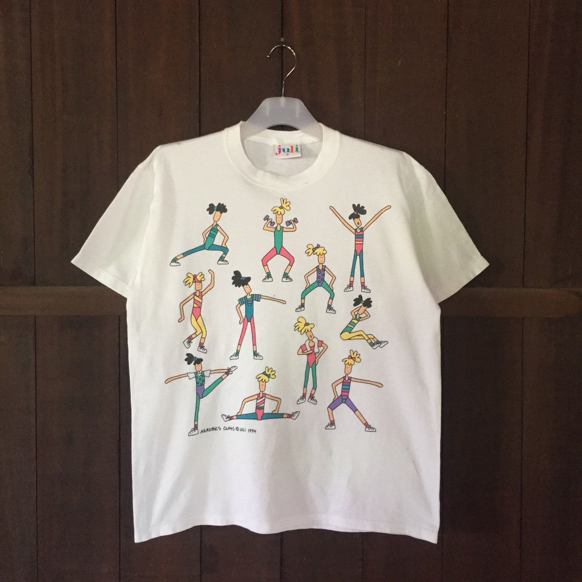 Vintage vintage JULI T shirt.. Aerobics Class @ JULI 1994 Size US M / EU 48-50 / 2 - 1 Thumbnail