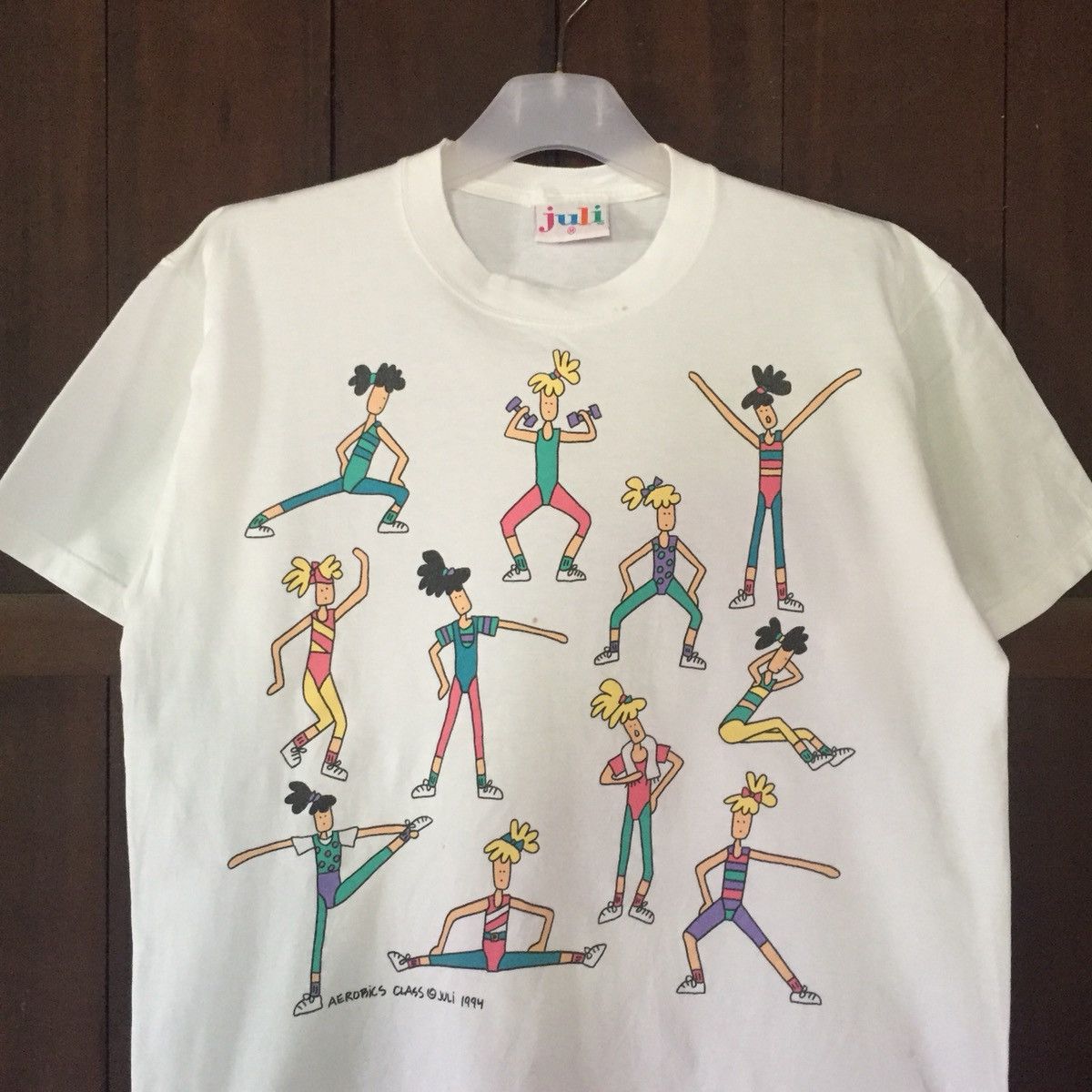 Vintage vintage JULI T shirt.. Aerobics Class @ JULI 1994 Size US M / EU 48-50 / 2 - 2 Thumbnail