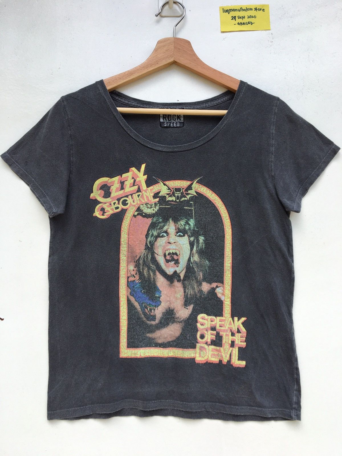 image of Band Tees x Ozzy Osbourne Concert Tee Vintage Ozzy Osbourne Speak Of The Devil Tshirt in Grey (Size