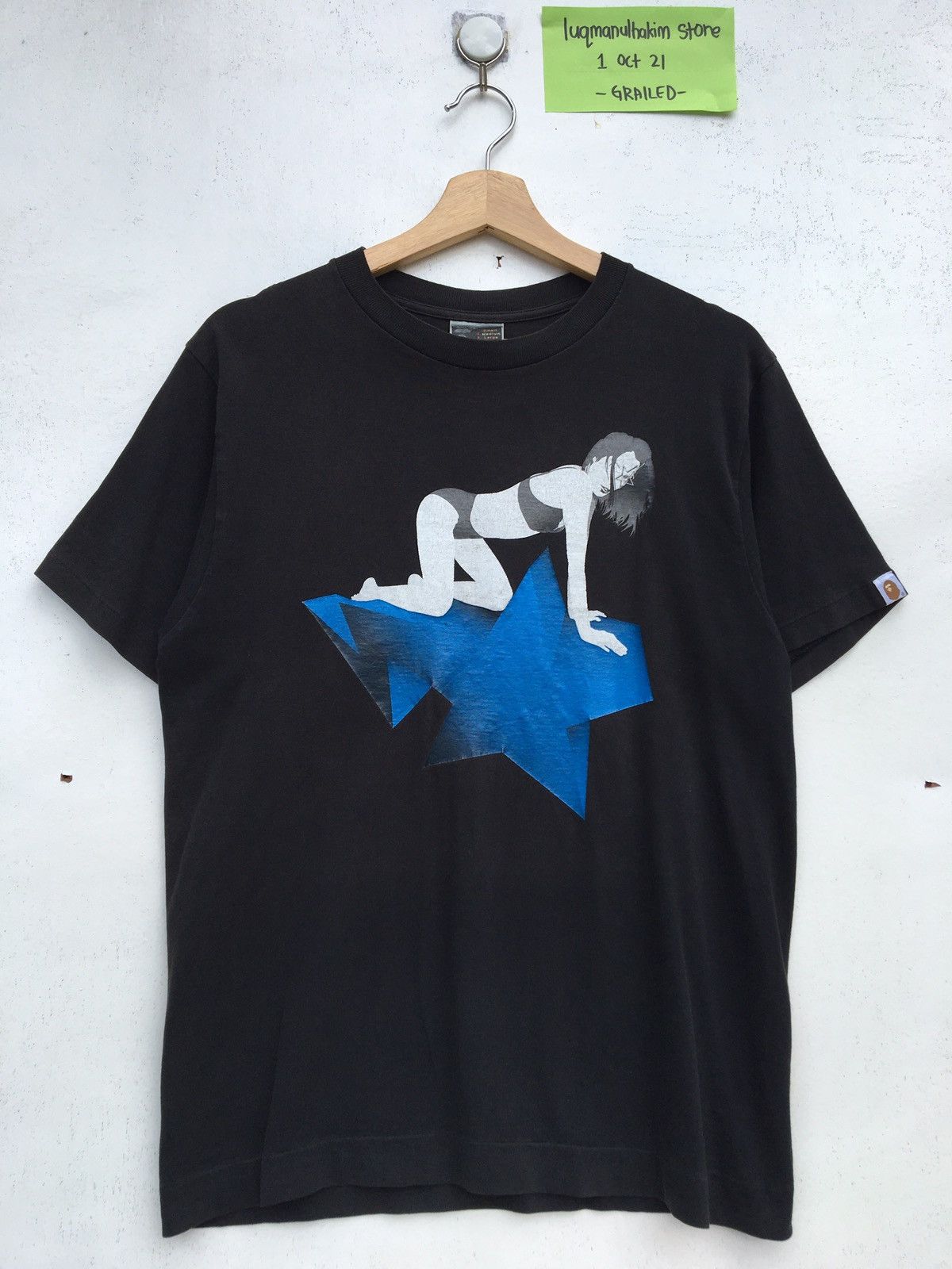 image of Bapesta Girl Tee in Black, Men's (Size Medium)