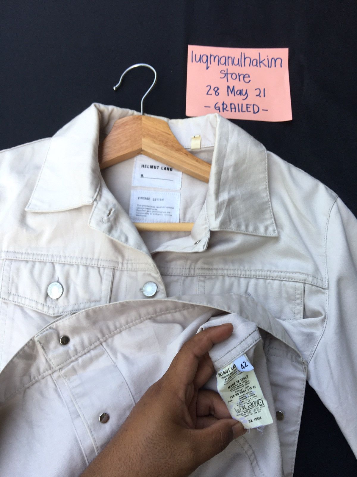 Helmut Lang Vintage Helmut Lang Cotton Buttons Jacket Size US M / EU 48-50 / 2 - 13 Thumbnail