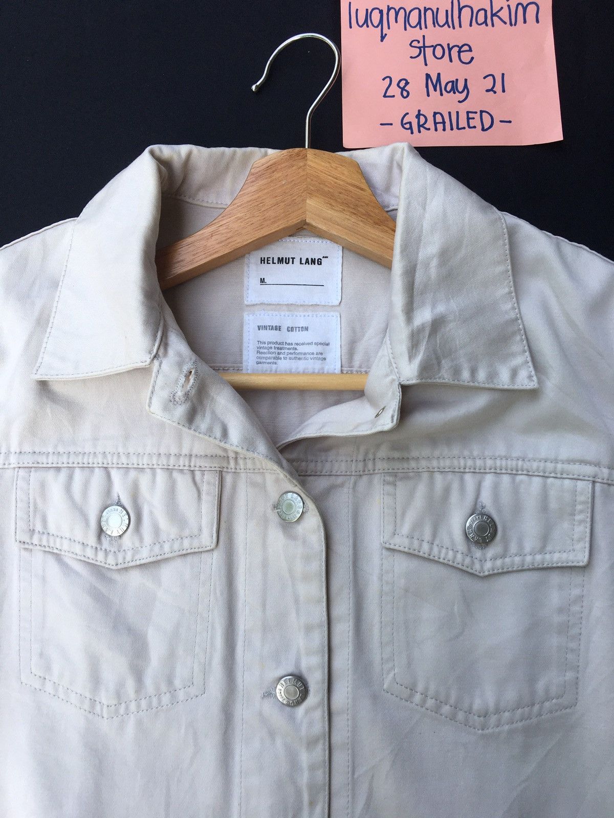 Helmut Lang Vintage Helmut Lang Cotton Buttons Jacket Size US M / EU 48-50 / 2 - 8 Thumbnail