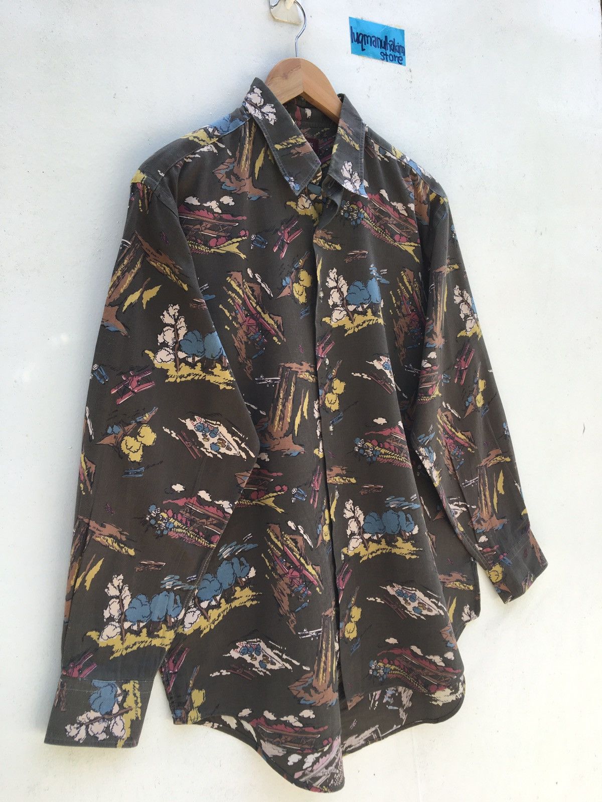 Chaps Ralph Lauren 90s Chaps Ralph Lauren All Over Print Button Up Shirt Size US L / EU 52-54 / 3 - 3 Thumbnail