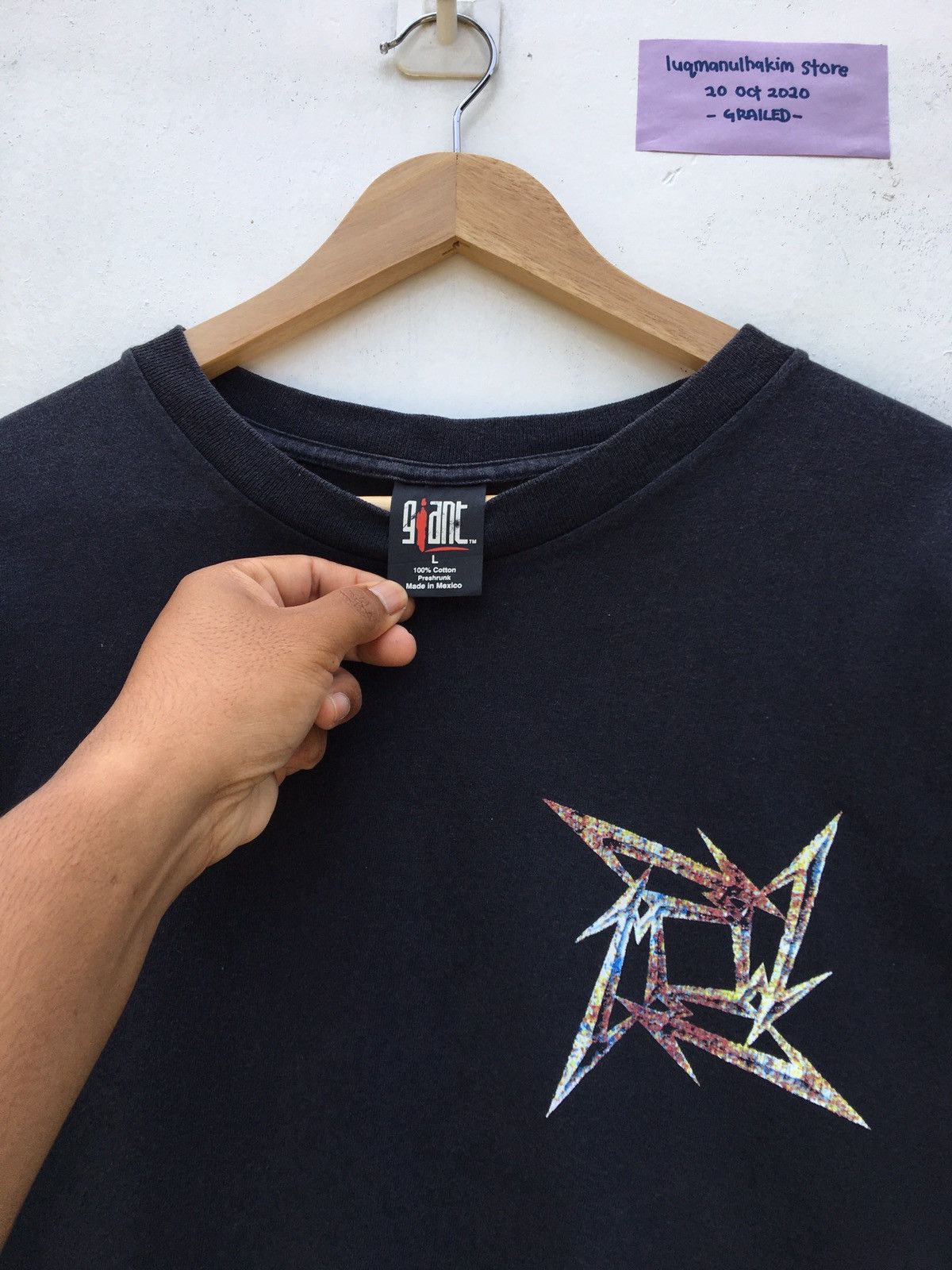 Band Tees Vintage 90s Tour Metallica Giant Tag Band T Shirt Size US L / EU 52-54 / 3 - 9 Thumbnail