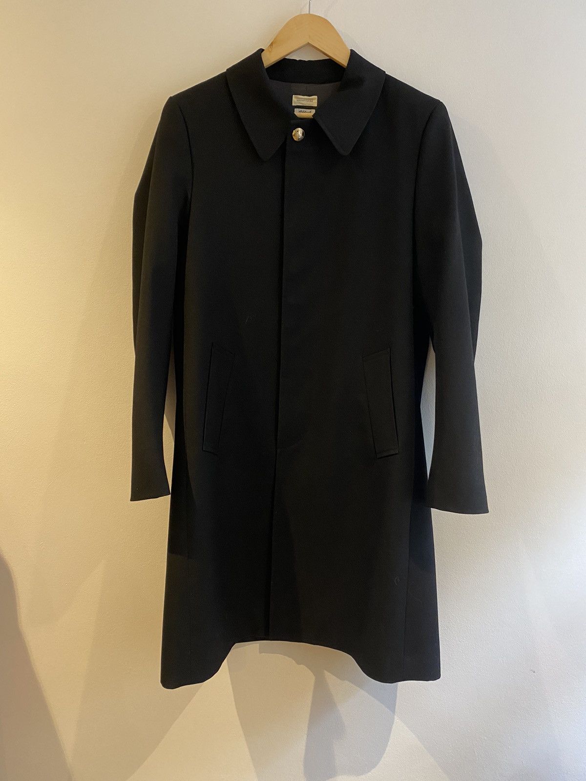 image of Stefan Cooke Ss22 Advent Wool Coat in Black, Men's (Size Large)