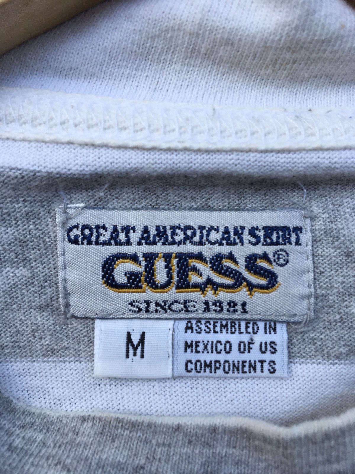 Guess Vintage 90s Guess Jeans Embroidered Striped Tee Size US M / EU 48-50 / 2 - 14 Thumbnail