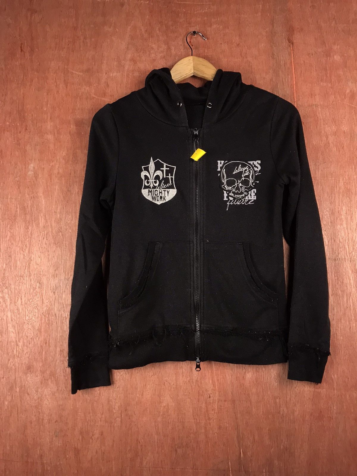 Japanese Brand DLL Mighty Work Skull Sweater hoodie #2517 Size S / US 4 / IT 40 - 7 Thumbnail