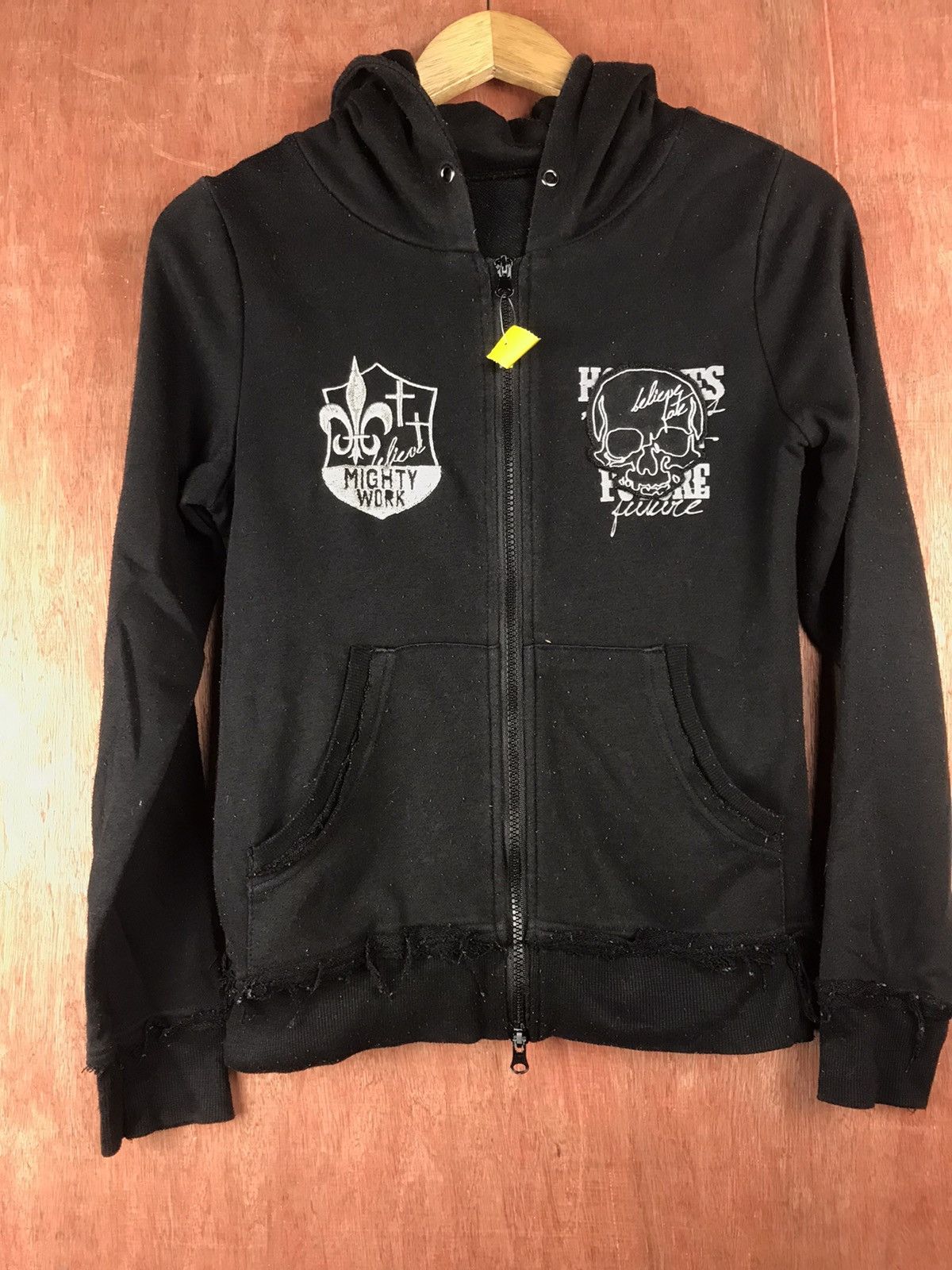 Japanese Brand DLL Mighty Work Skull Sweater hoodie #2517 Size S / US 4 / IT 40 - 8 Thumbnail