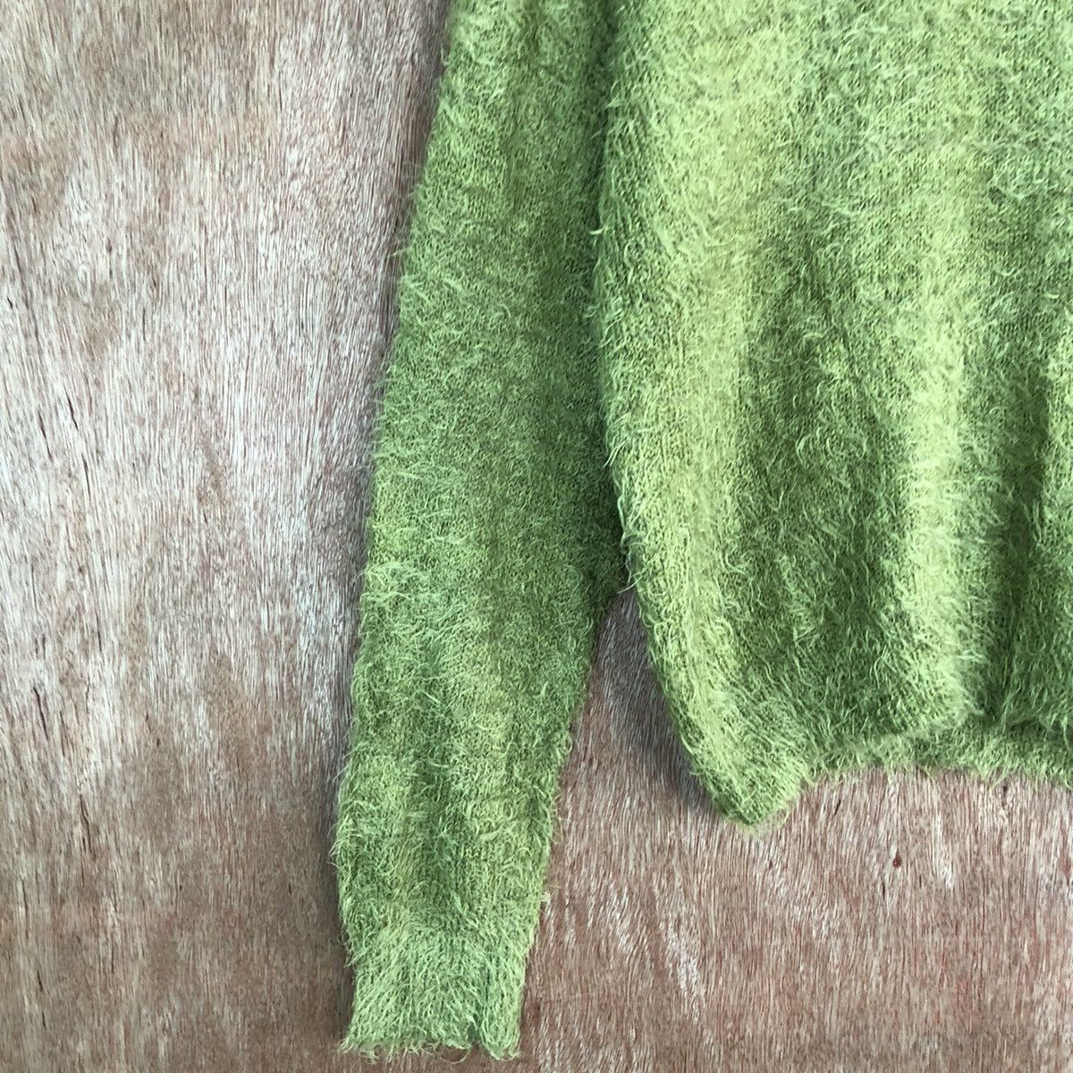 Homespun Knitwear DL Mouncing Homme Green Mohair shag shaggy Knitwear #c404 Size M / US 6-8 / IT 42-44 - 7 Thumbnail
