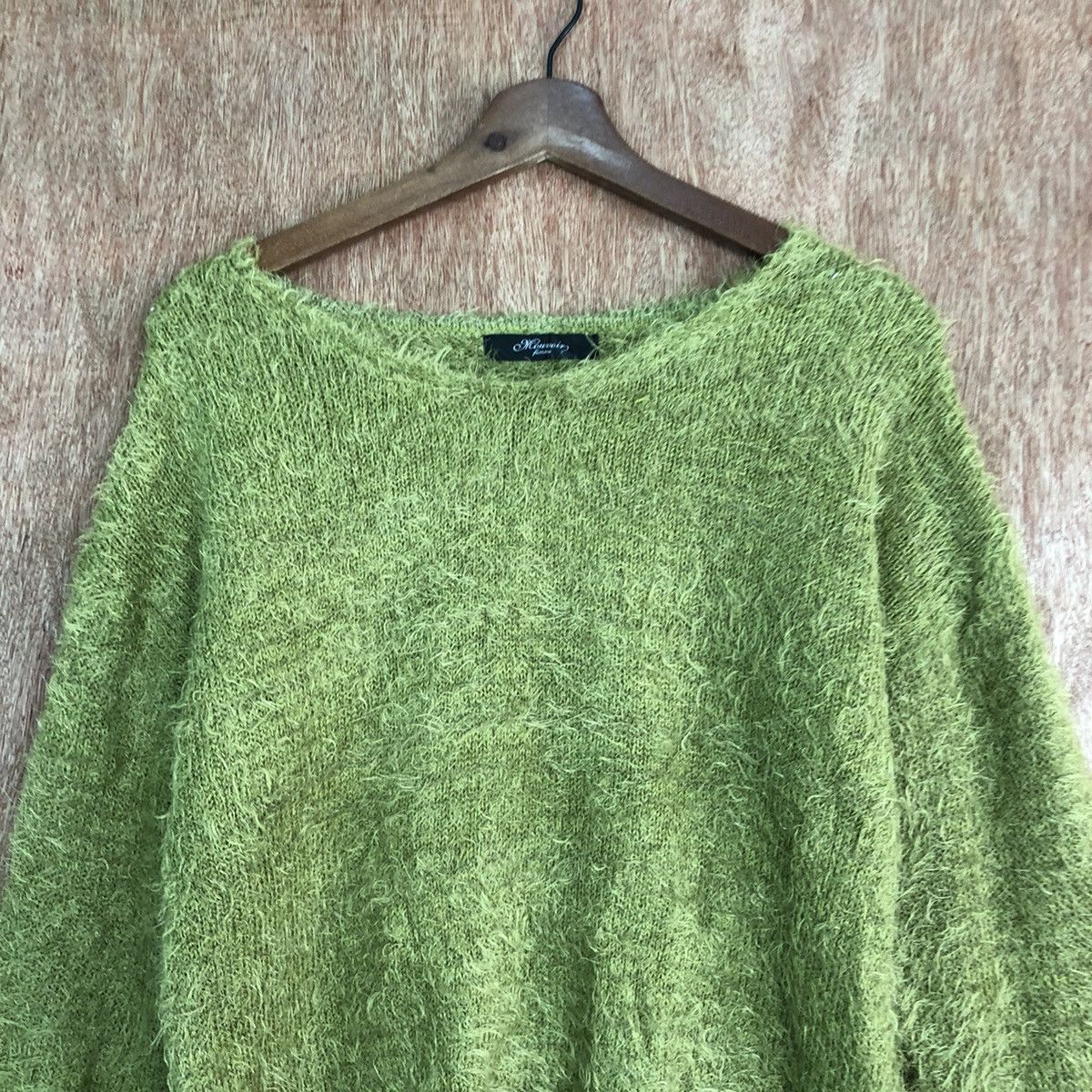 Homespun Knitwear DL Mouncing Homme Green Mohair shag shaggy Knitwear #c404 Size M / US 6-8 / IT 42-44 - 2 Thumbnail