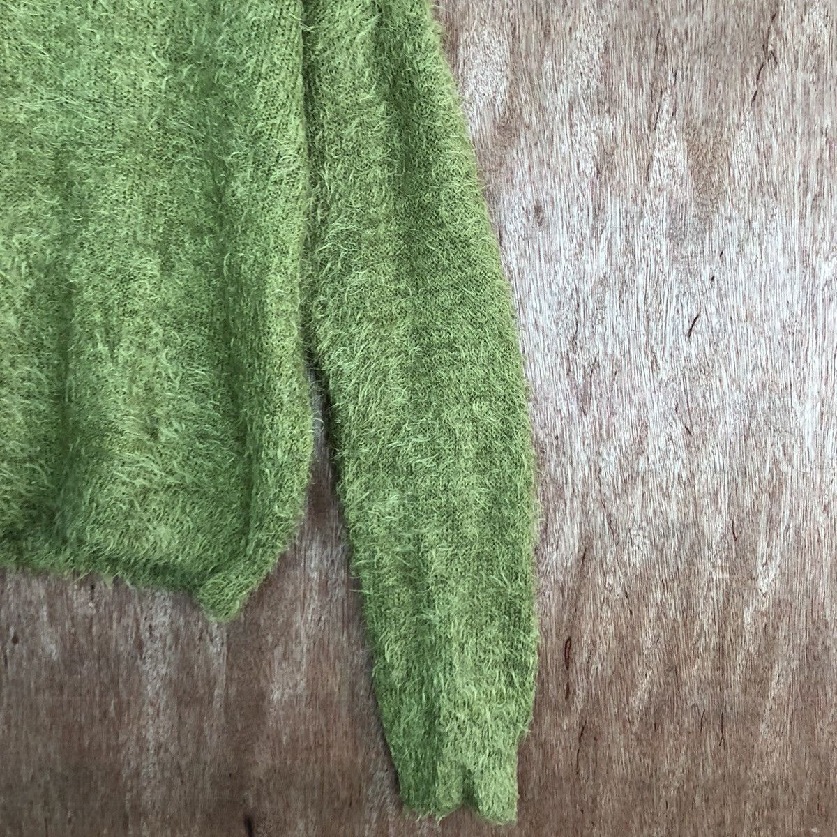 Homespun Knitwear DL Mouncing Homme Green Mohair shag shaggy Knitwear #c404 Size M / US 6-8 / IT 42-44 - 5 Thumbnail