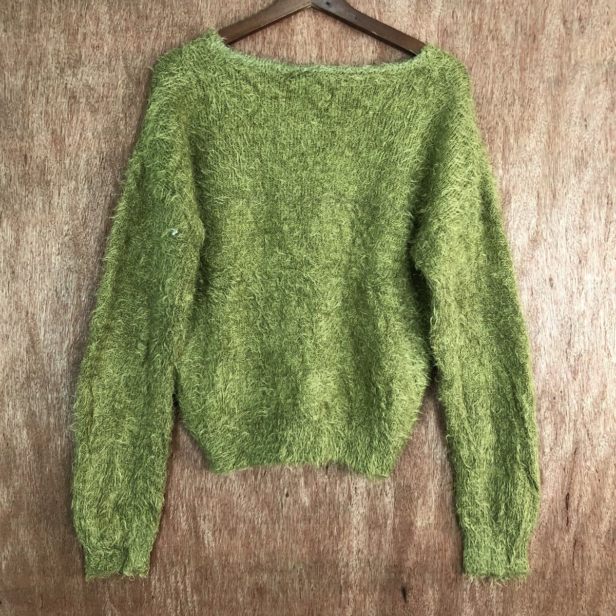 Homespun Knitwear DL Mouncing Homme Green Mohair shag shaggy Knitwear #c404 Size M / US 6-8 / IT 42-44 - 9 Thumbnail