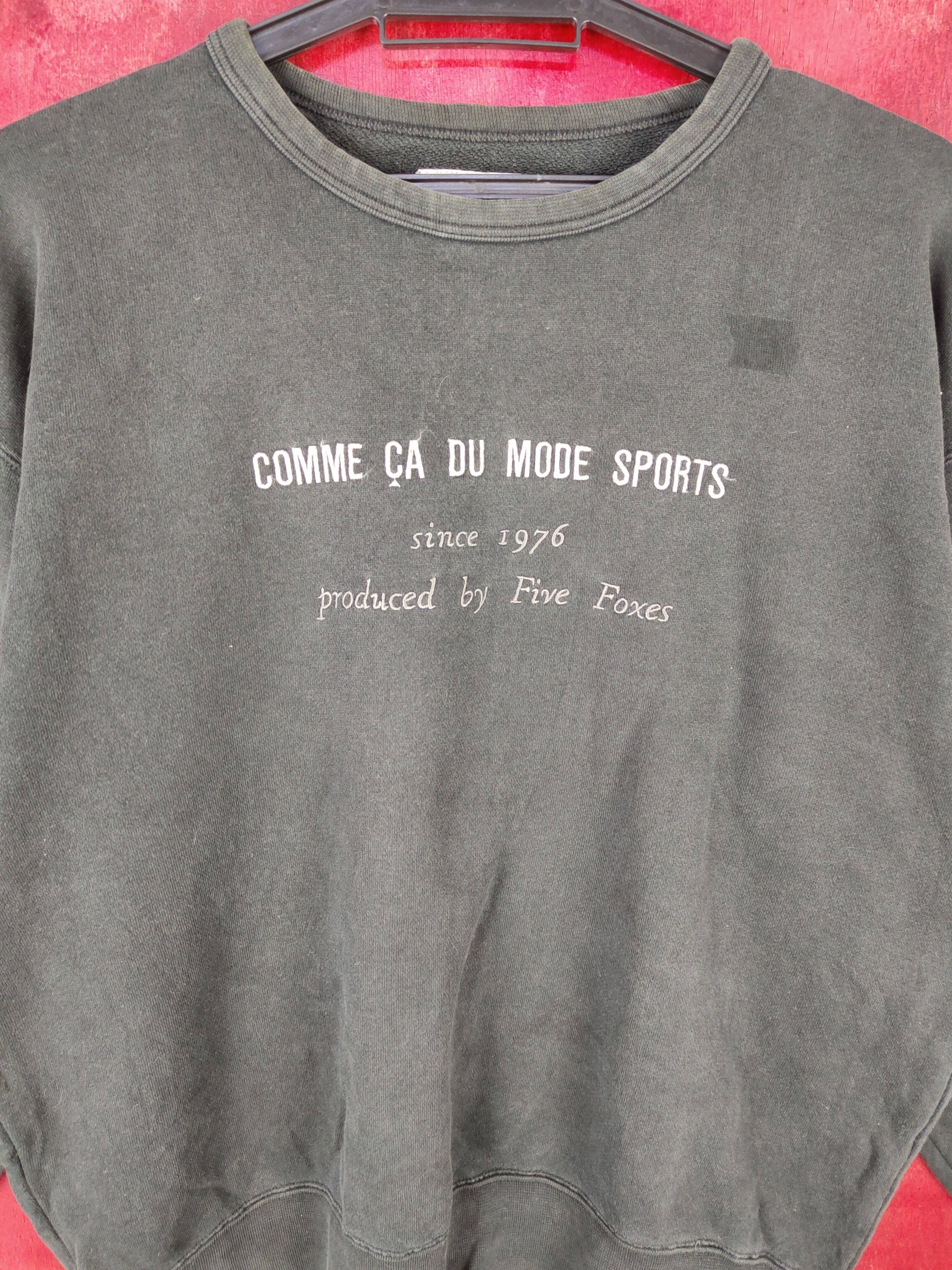 Japanese Brand × Vintage Comme Ça Du Mode Sports Black Sweatshirt #5960 Size US L / EU 52-54 / 3 - 2 Thumbnail