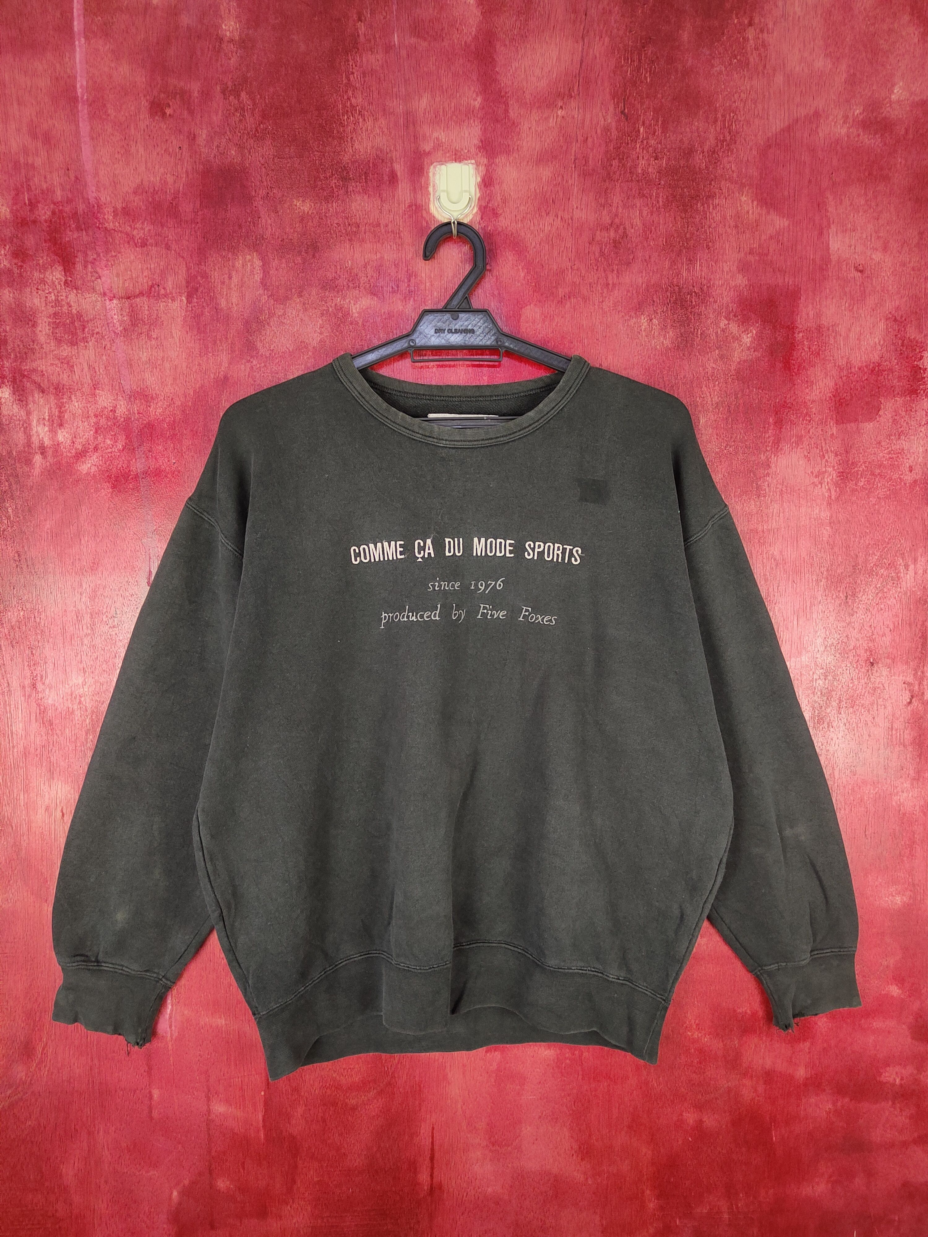 Comme Ça Du Mode Sports Black Sweatshirt #5960