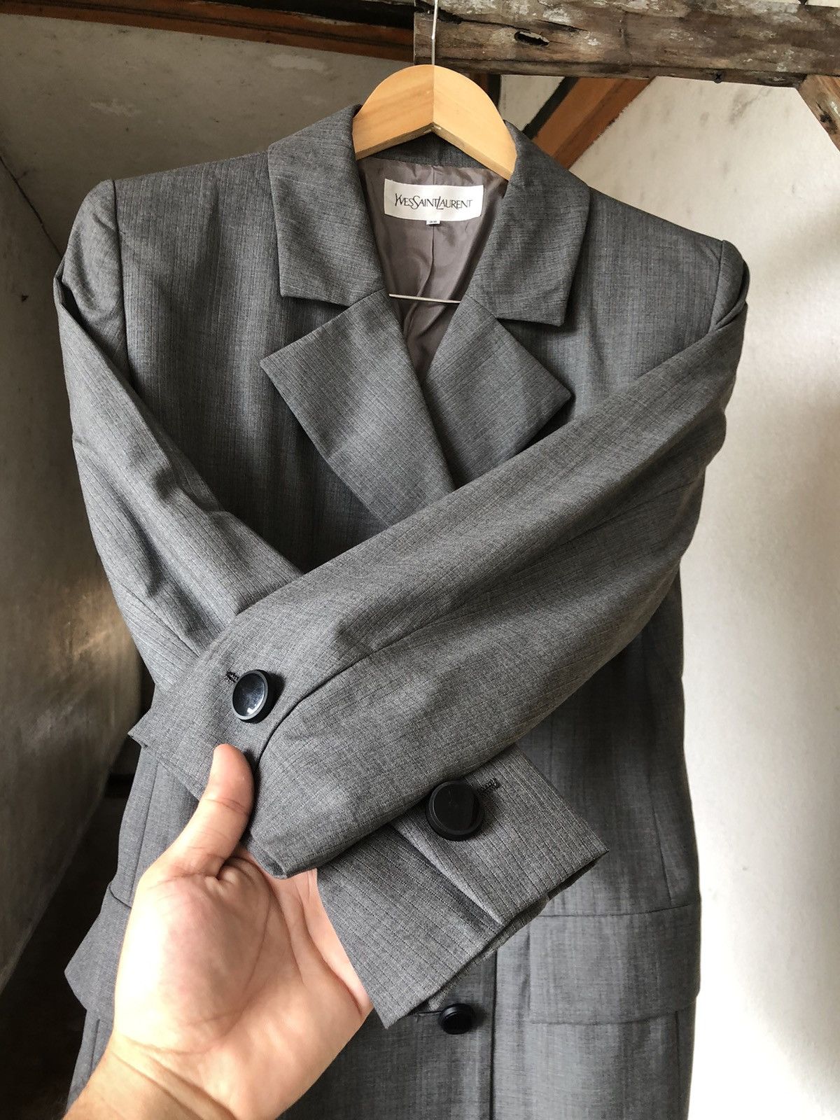 Yves Saint Laurent Vintage Yves Saint Laurent Double Breasted Blazer Jacket Size XS / US 0-2 / IT 36-38 - 15 Thumbnail