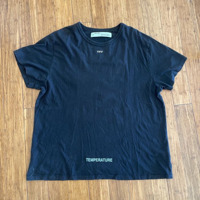 Off white hotsell temperature shirt